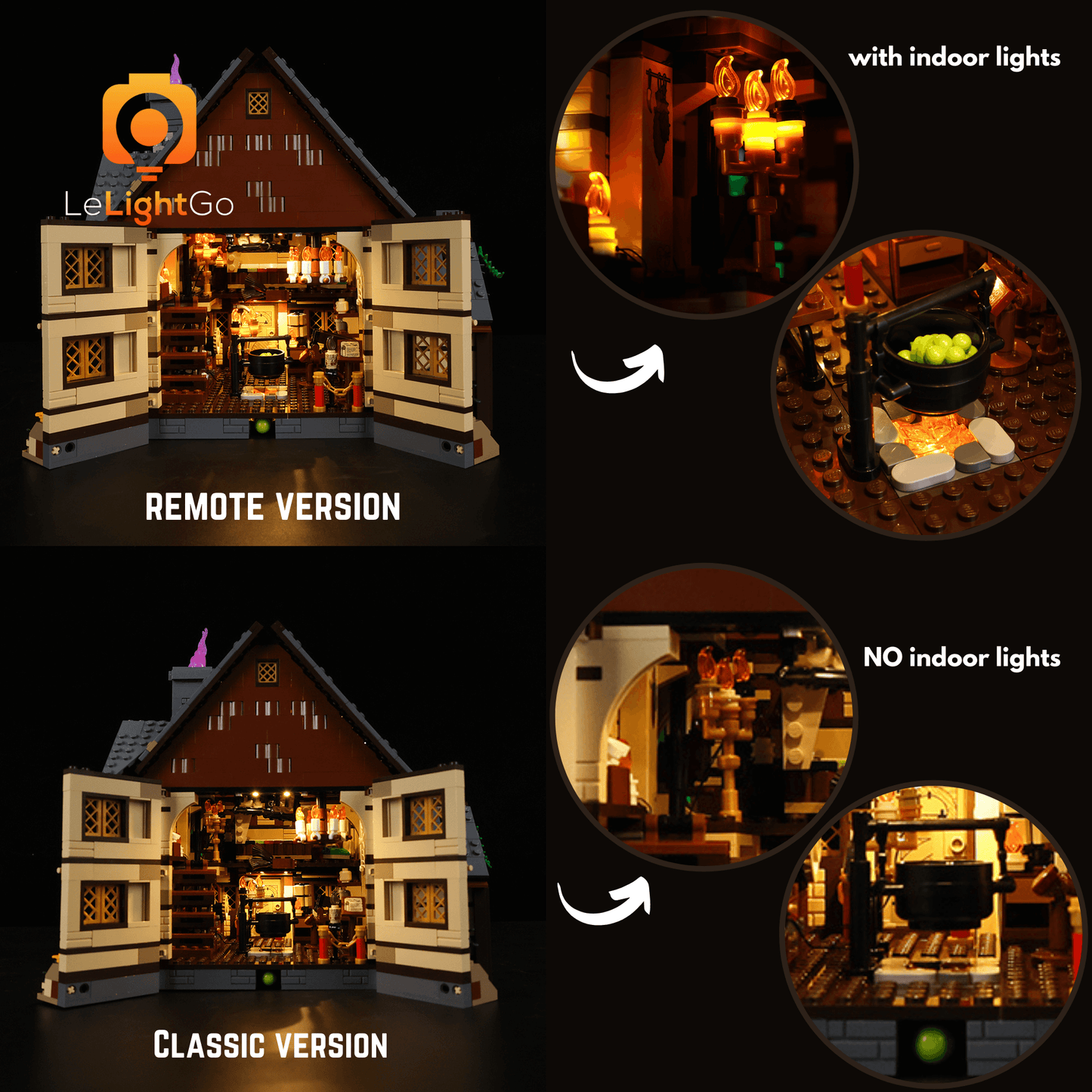 Light Kit For Disney Hocus Pocus: The Sanderson Sisters' Cottage 21341