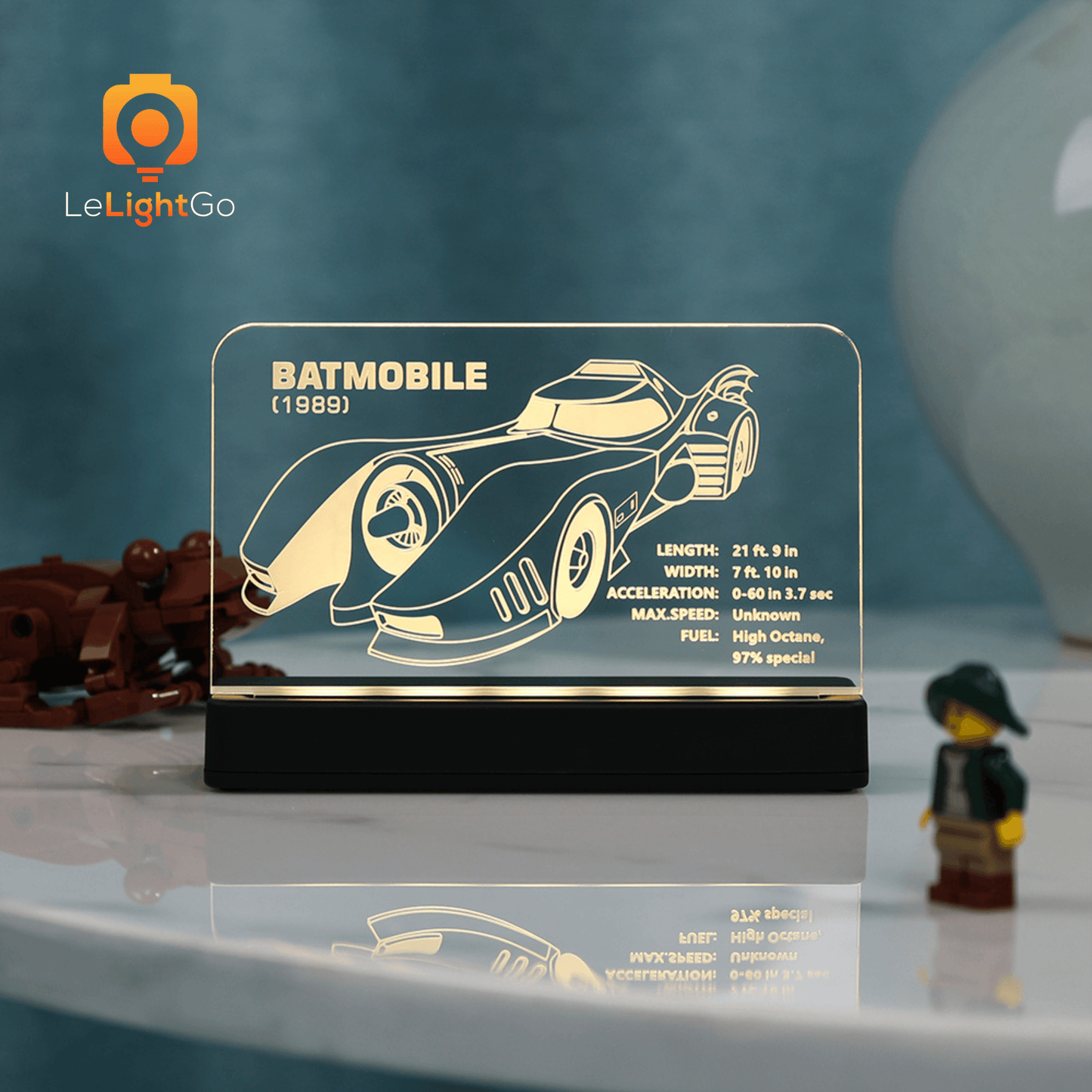LED Nameplate for 1989 Batmobile 76139