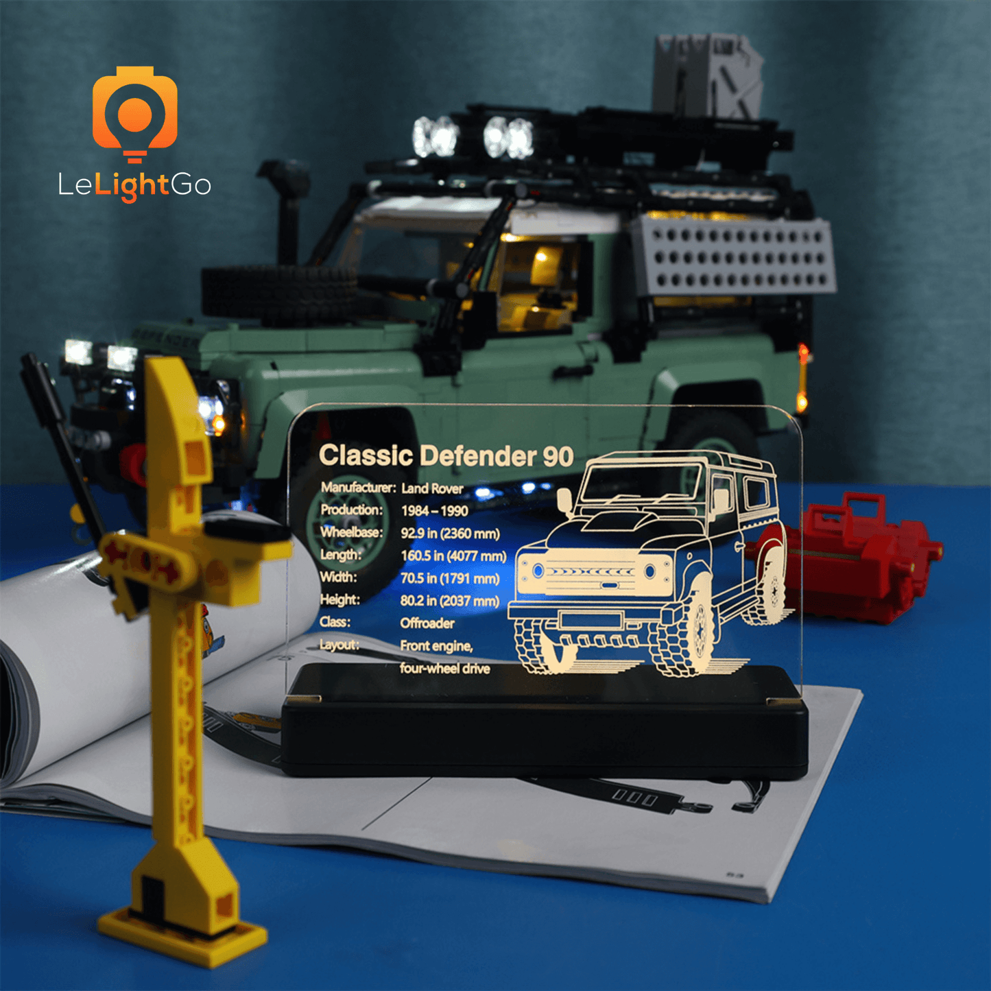 LED Nameplate for Land Rover Classic Defender 90 10317