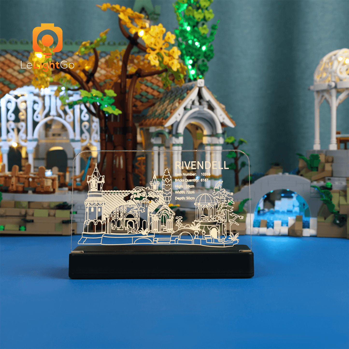 LED Nameplate for THE LORD OF THE RINGS: RIVENDELL 10316