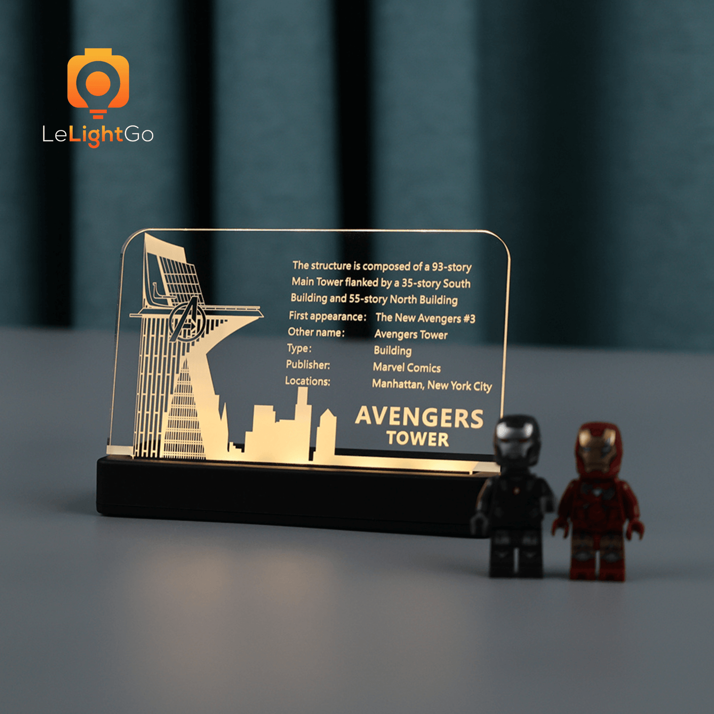 LED Nameplate for Avengers Tower 76269