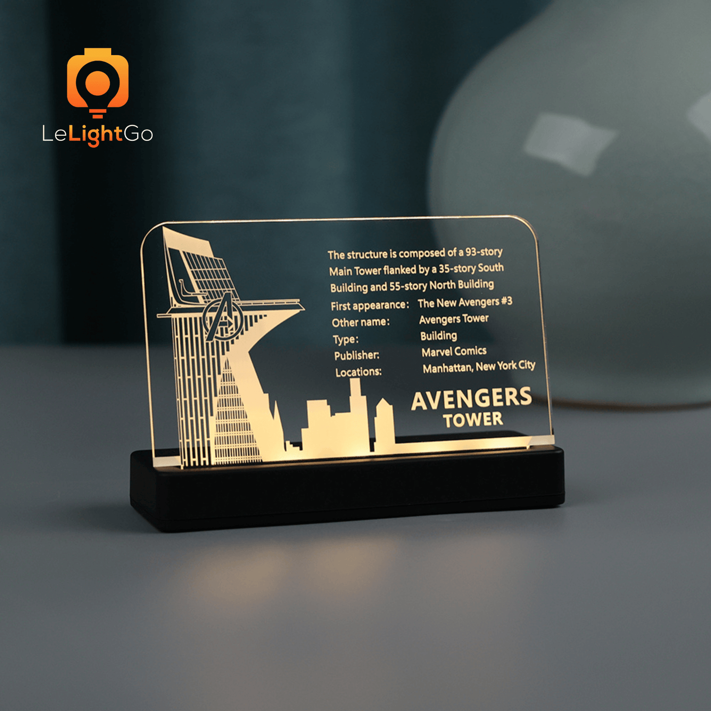 LED Nameplate for Avengers Tower 76269