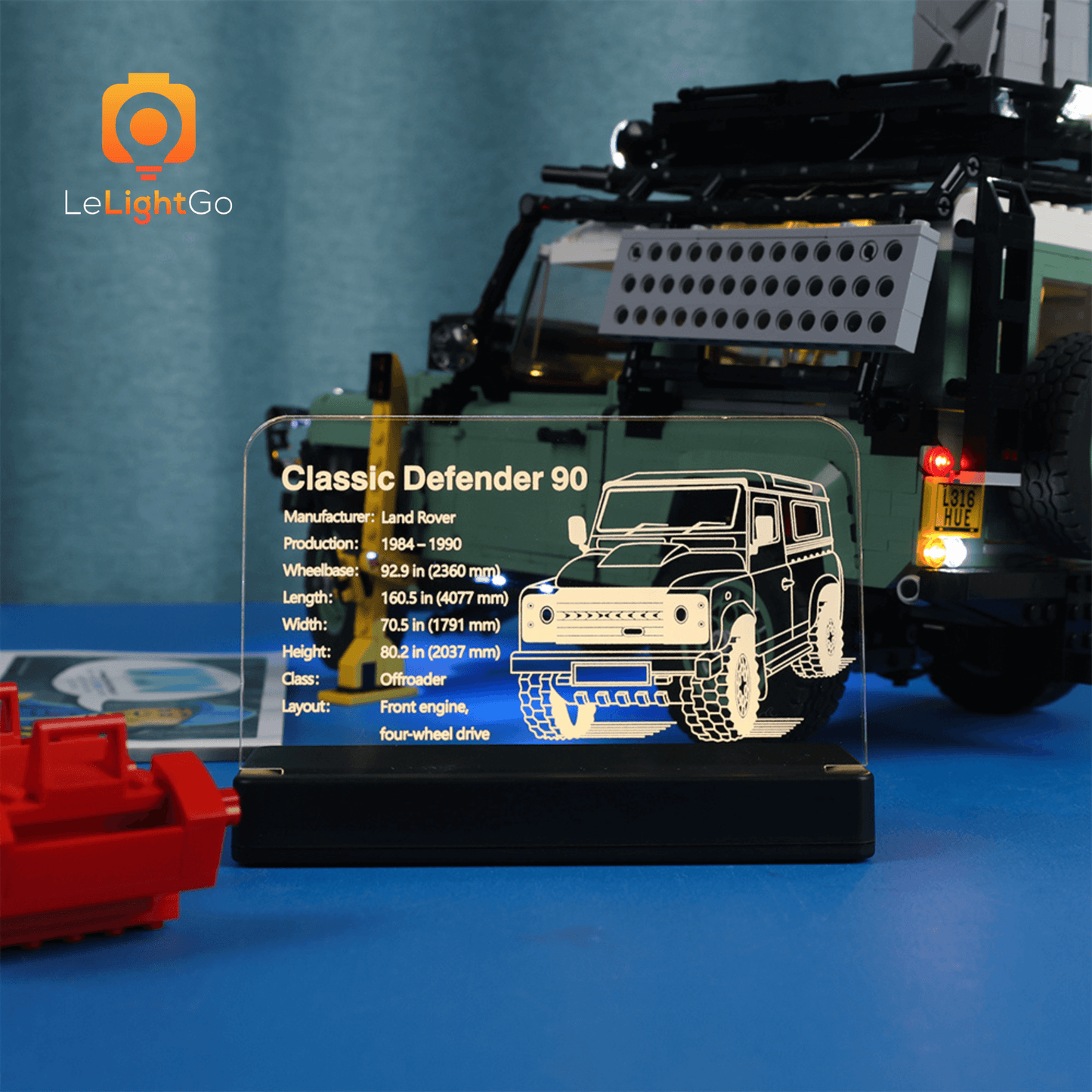 LED Nameplate for Land Rover Classic Defender 90 10317