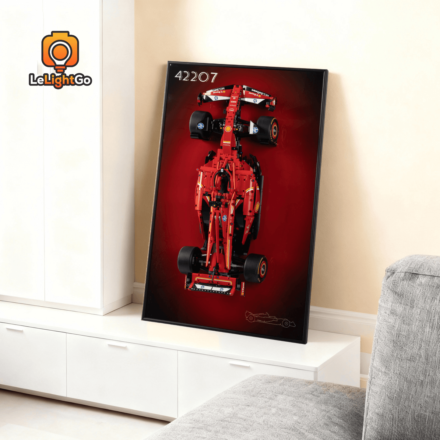 Display Wall-Mount for Ferrari SF-24 F1 Car 42207