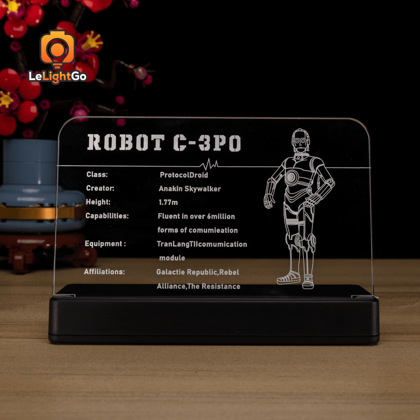 LED Nameplate for C-3PO 75398