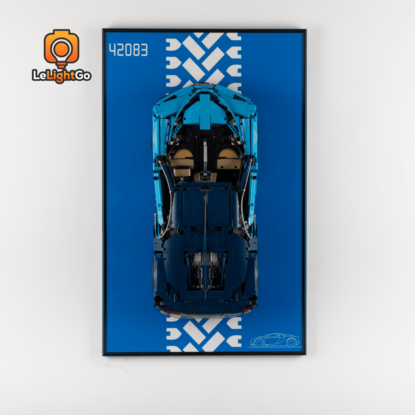 Display Wall-Mount for Bugatti Chiron 42083