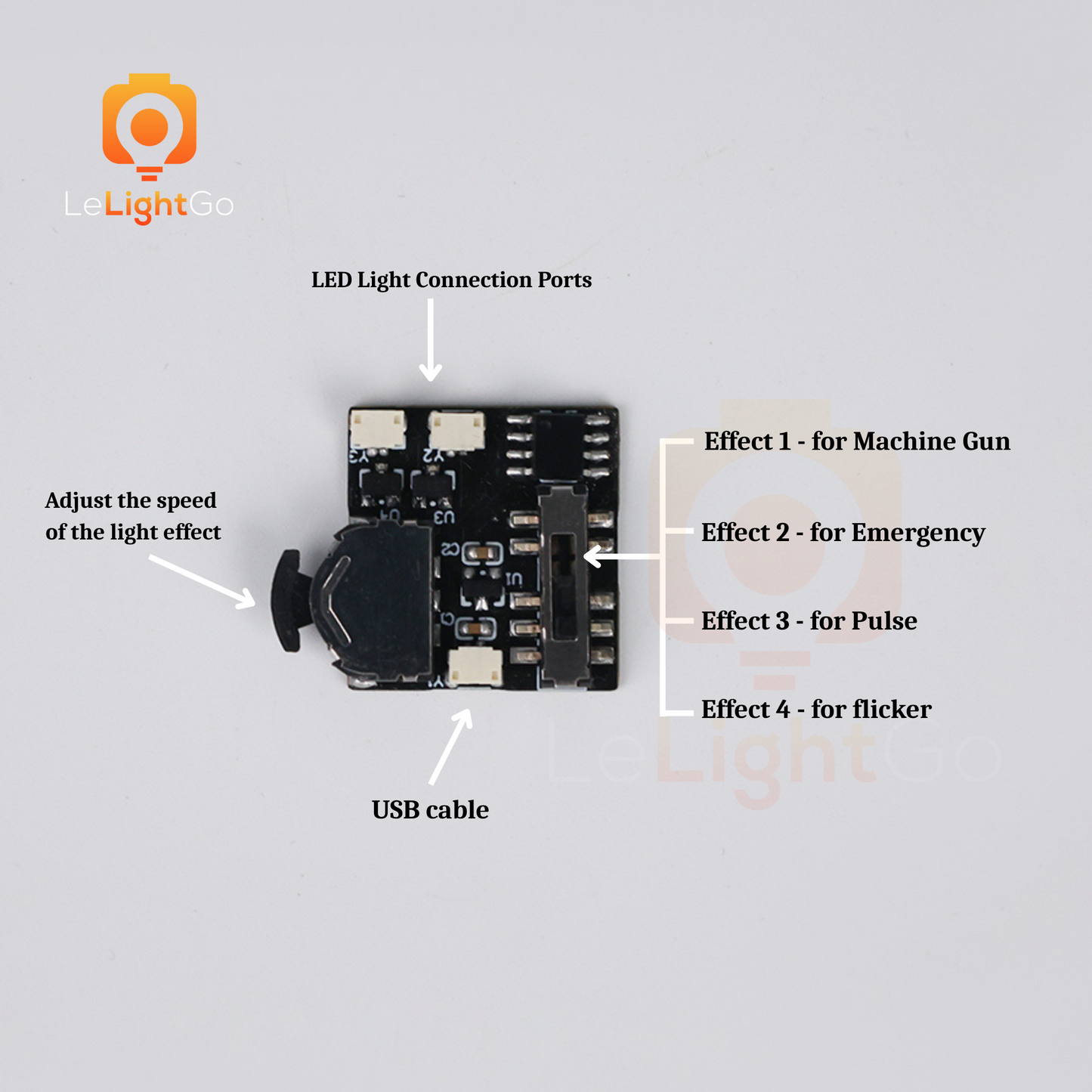 LeLightGo DIY Multi-Effect Board with 4 Light Functions