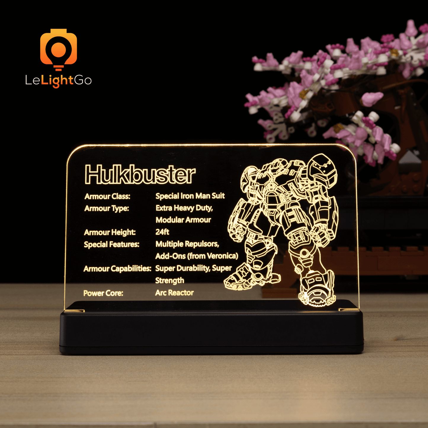 LED Nameplate for Hulkbuster 76210