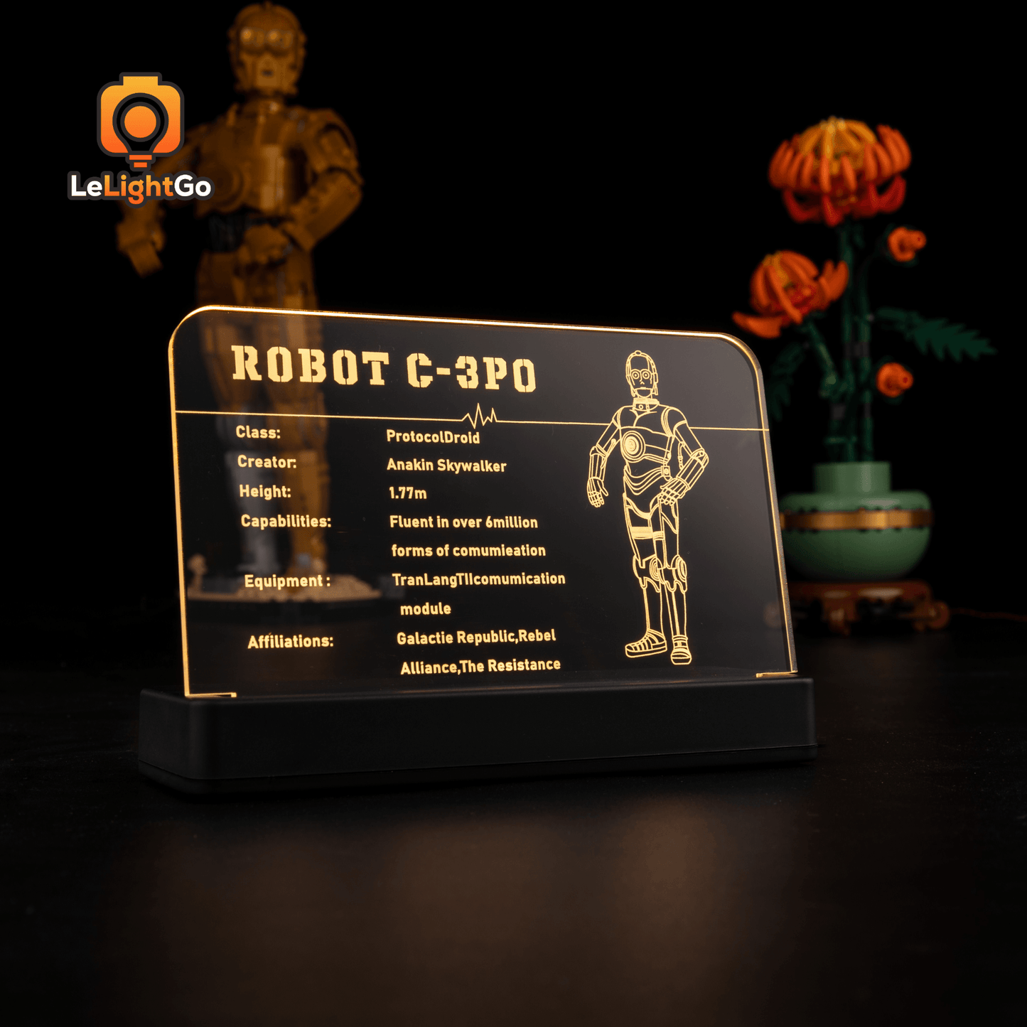 LED Nameplate for C-3PO 75398