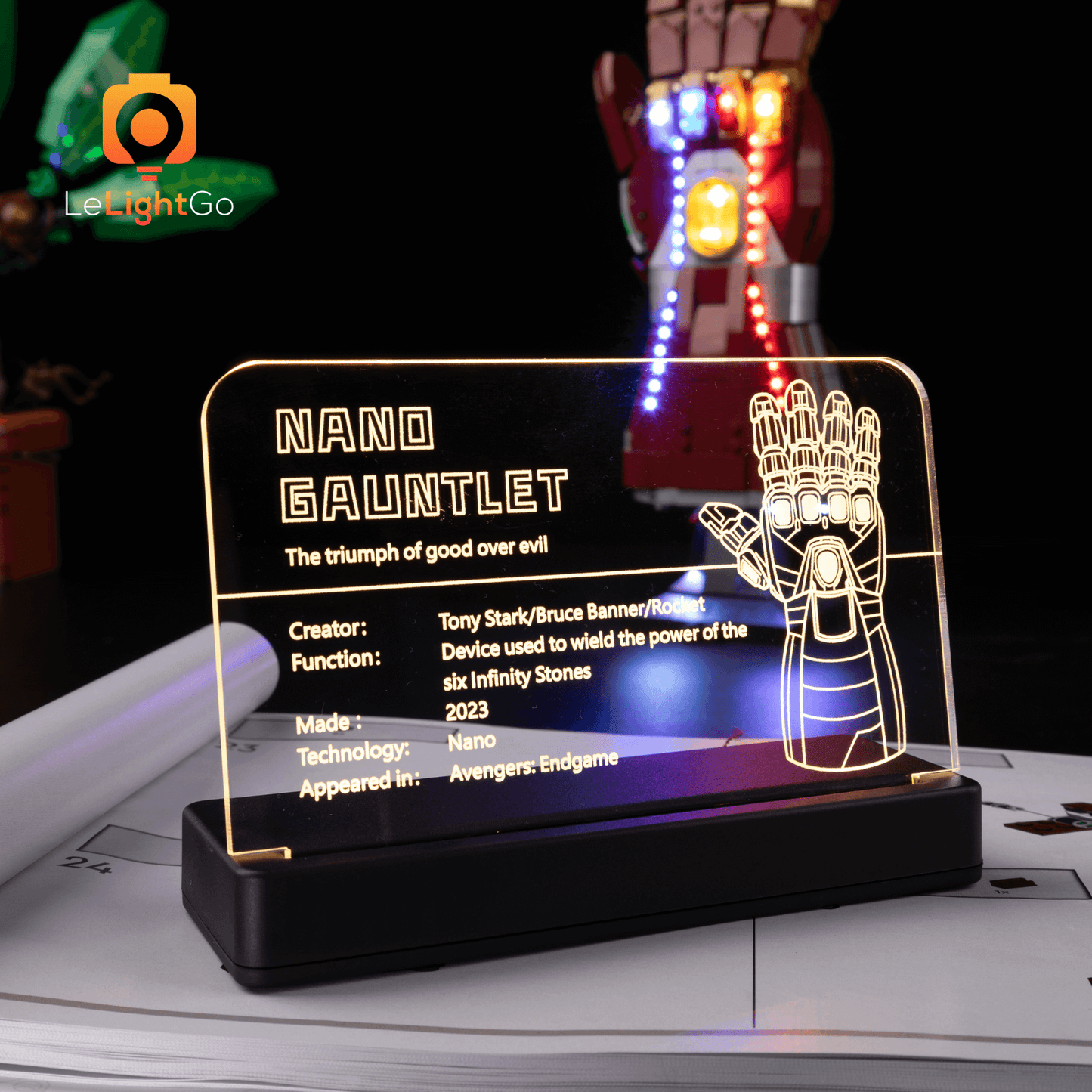 LED Nameplate for Nano Gauntlet 76223