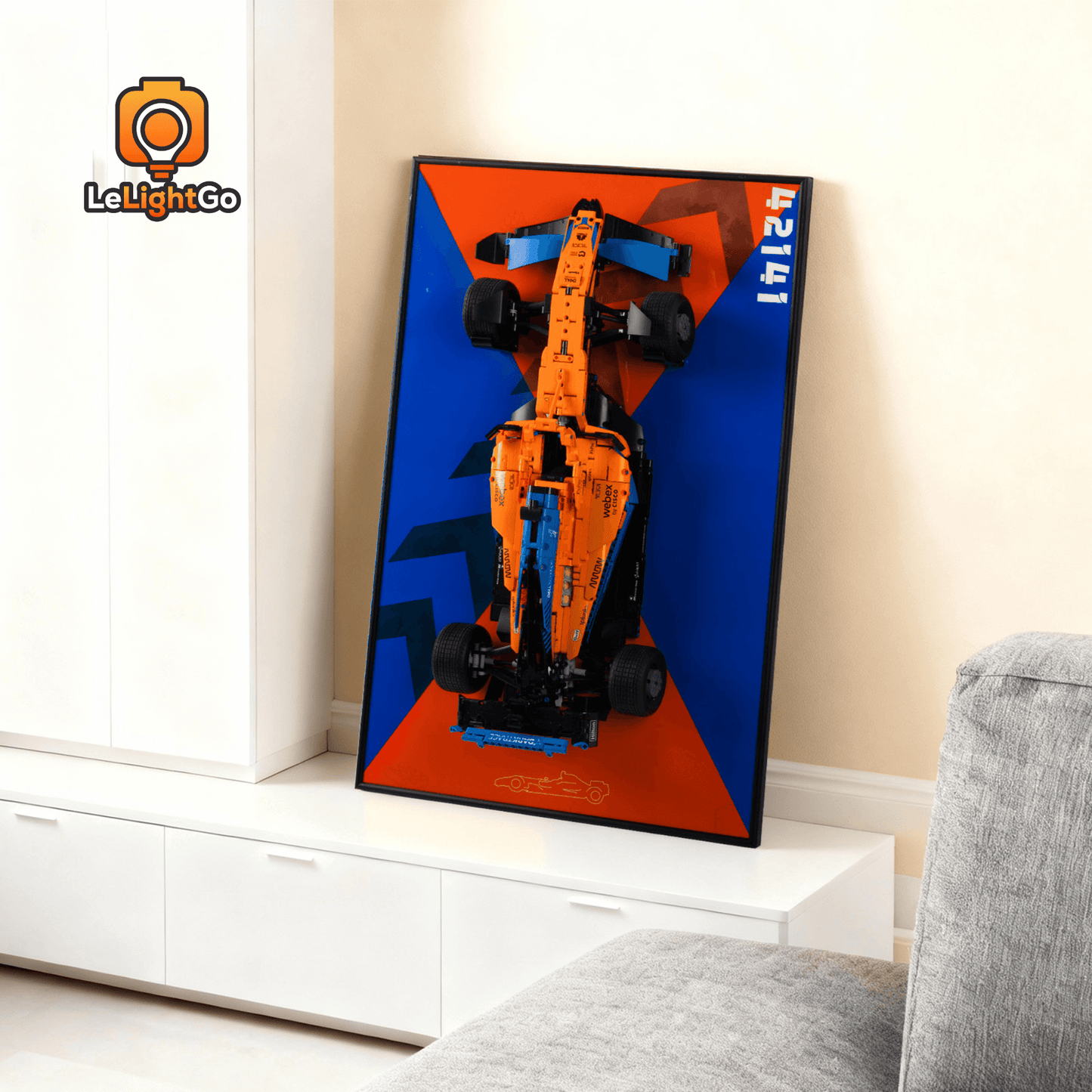 Display Wall-Mount for McLaren Formula 1 Race Car 42141