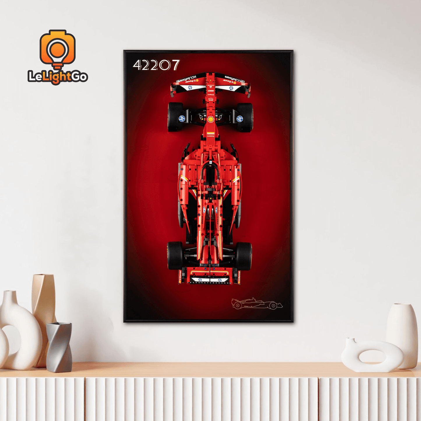 Display Wall-Mount for Ferrari SF-24 F1 Car 42207