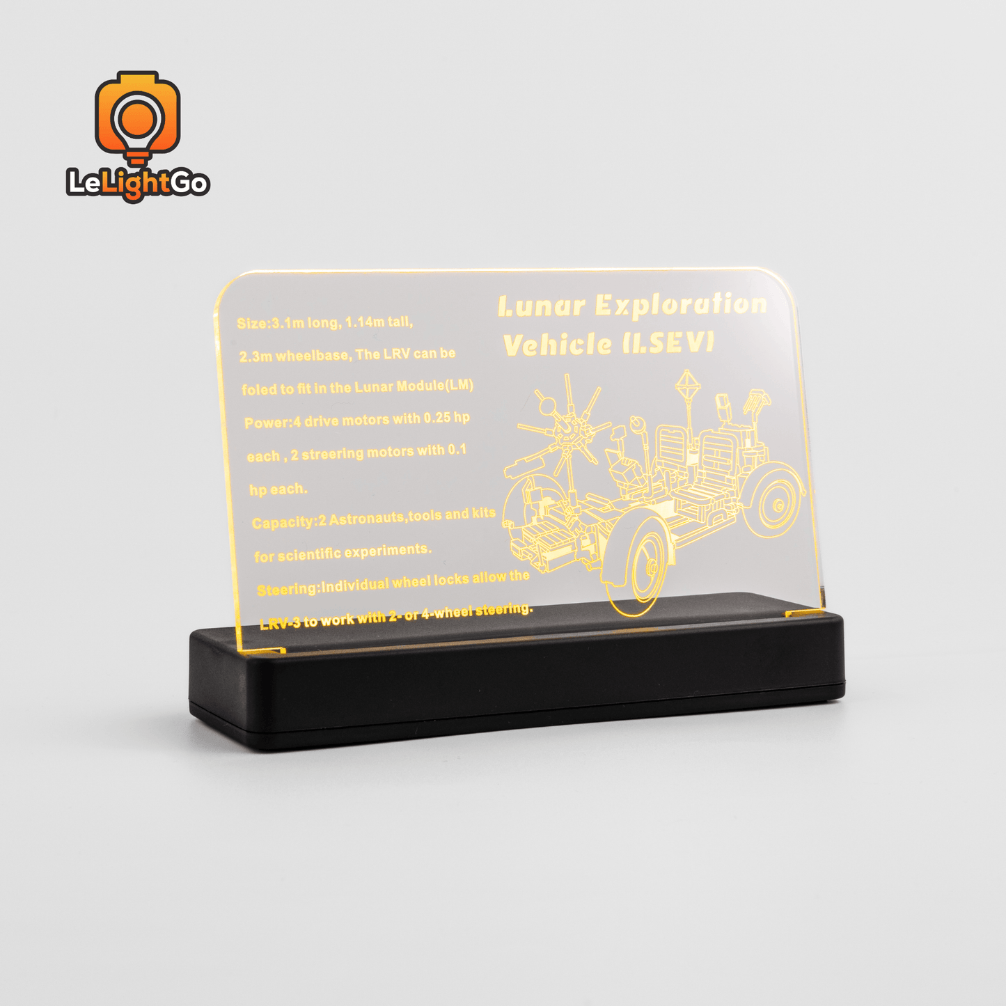 LED Nameplate for NASA Apollo Lunar Roving Vehicle - LRV 42182