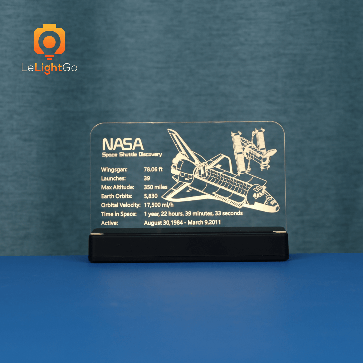 LED Nameplate for NASA Space Shuttle Discovery 10283