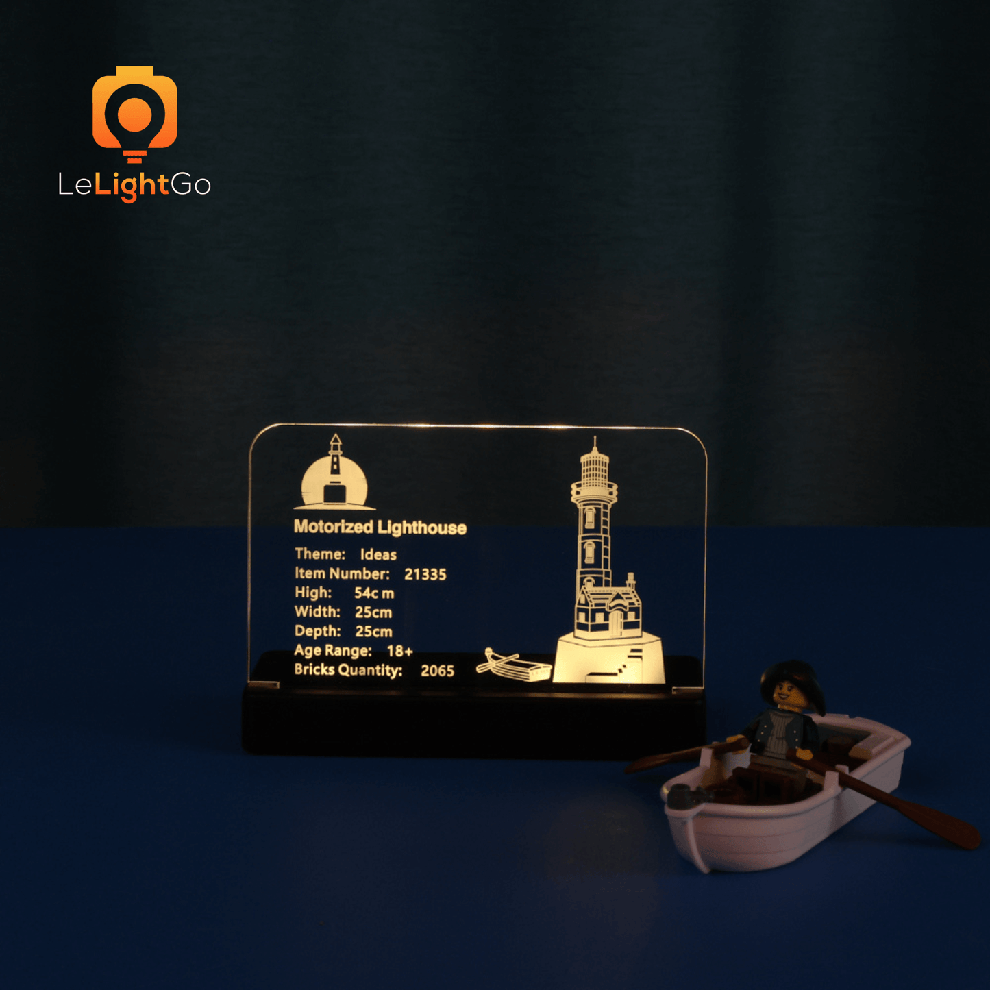 LED Nameplate for Motorized Lighthouse 21335