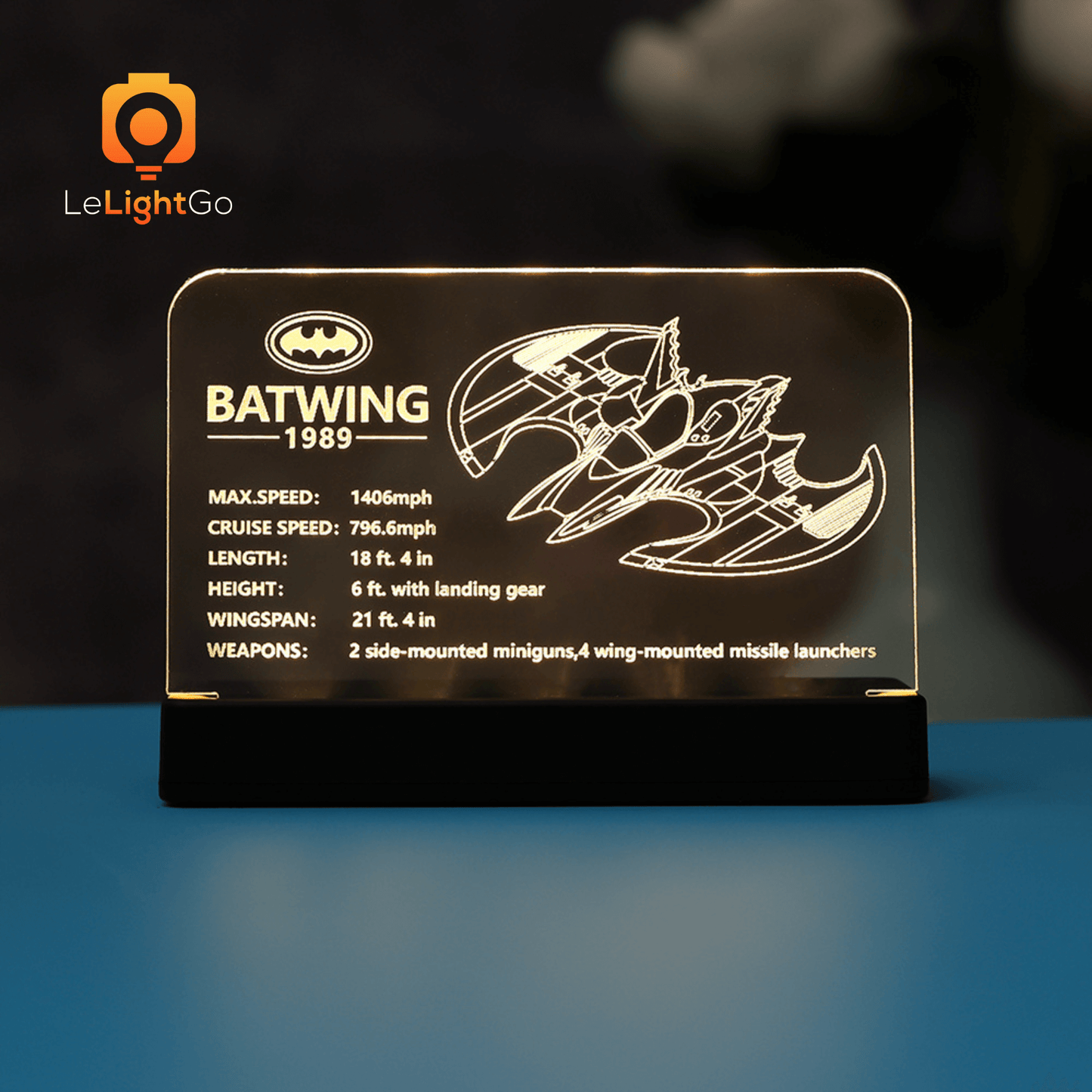 LED Nameplate for 1989 Batwing 76161