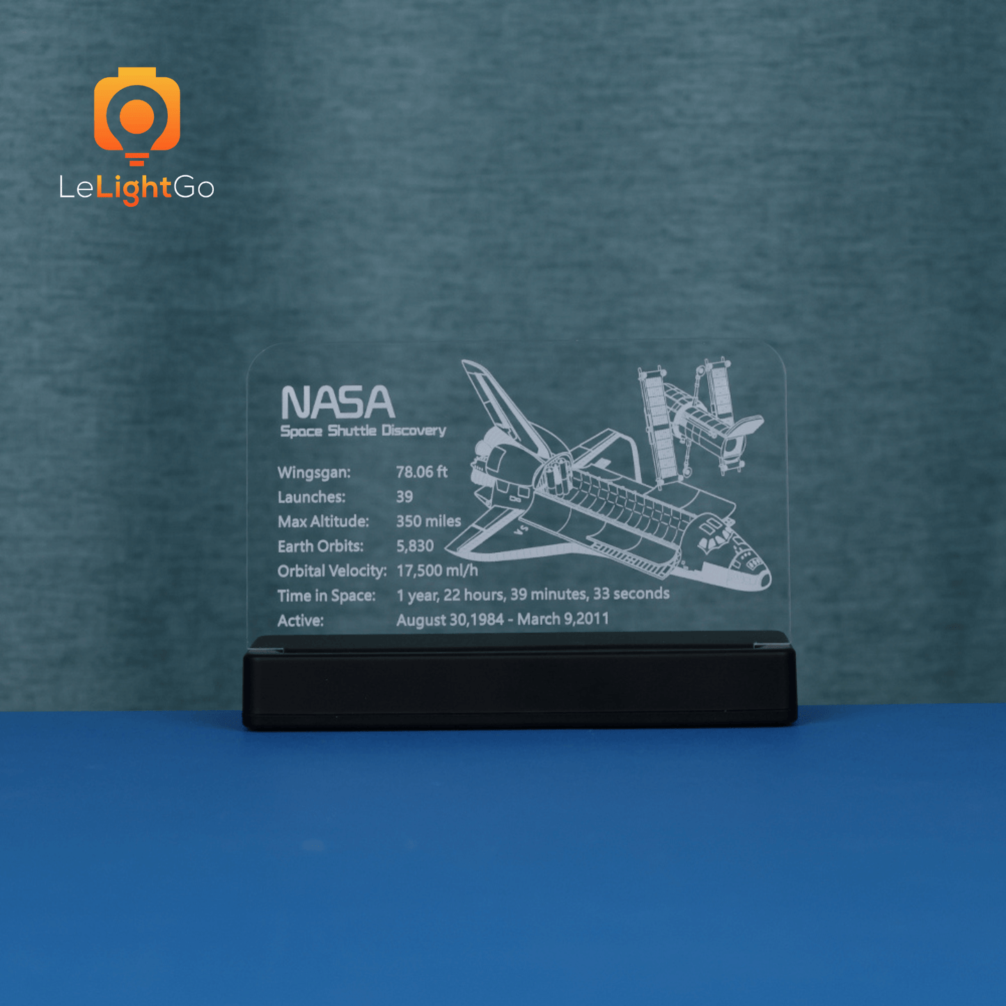 LED Nameplate for NASA Space Shuttle Discovery 10283