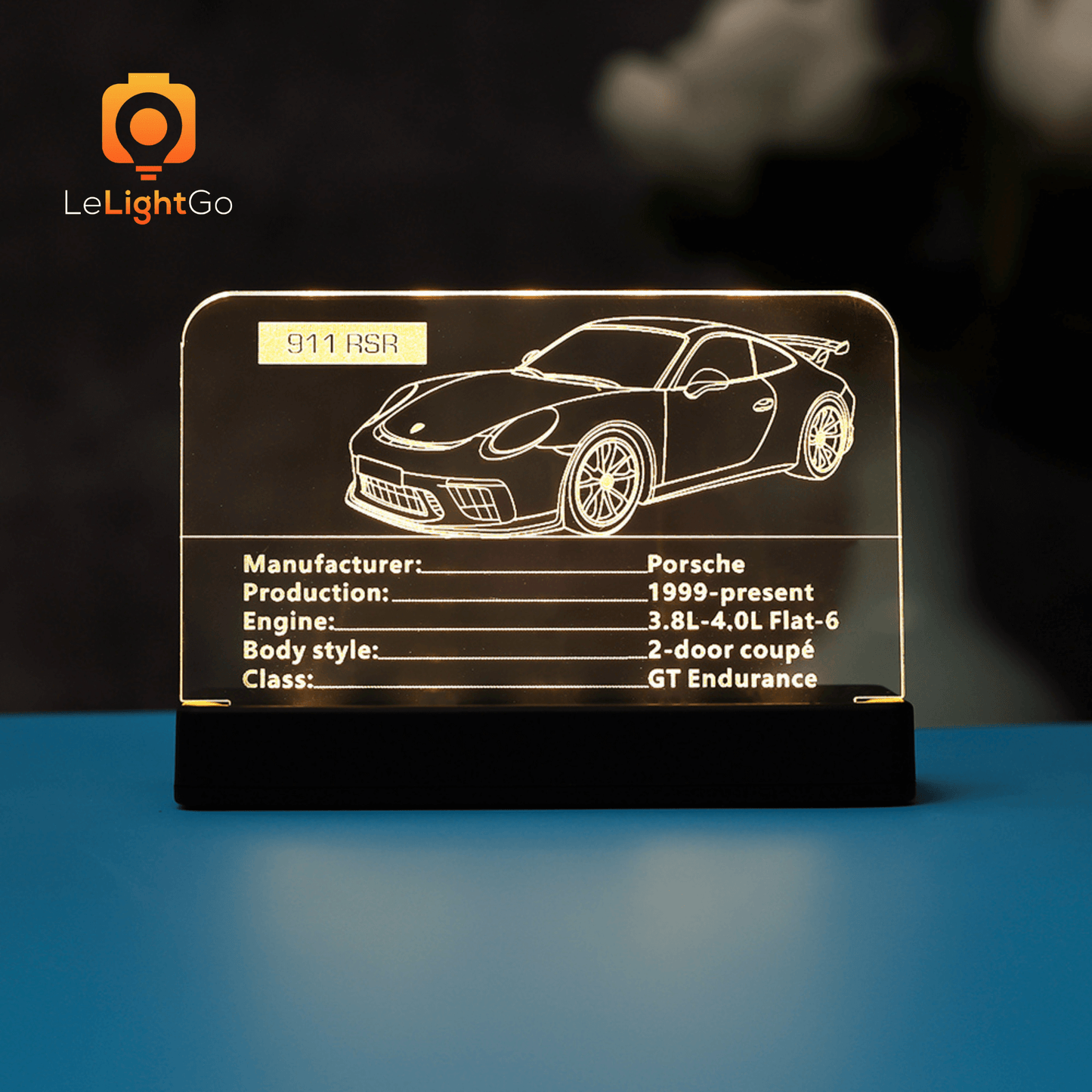 LED Nameplate for Porsche 911 RSR 42096