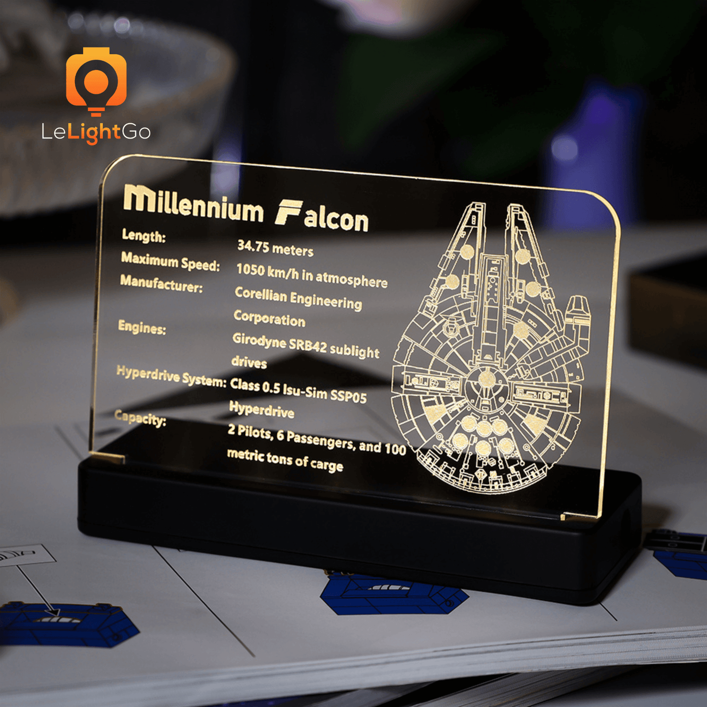 LED Nameplate for Star Wars UCS Millennium Falcon 75192