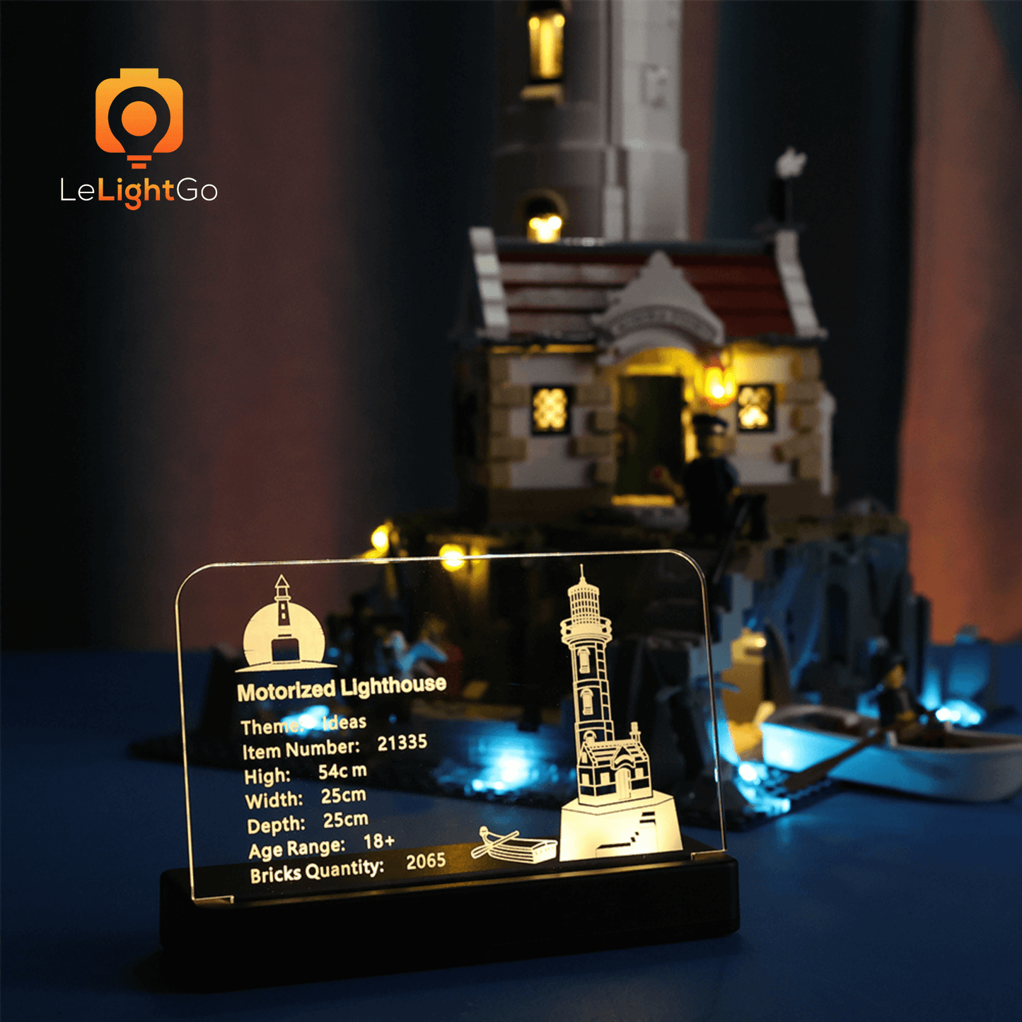 LED Nameplate for Motorized Lighthouse 21335