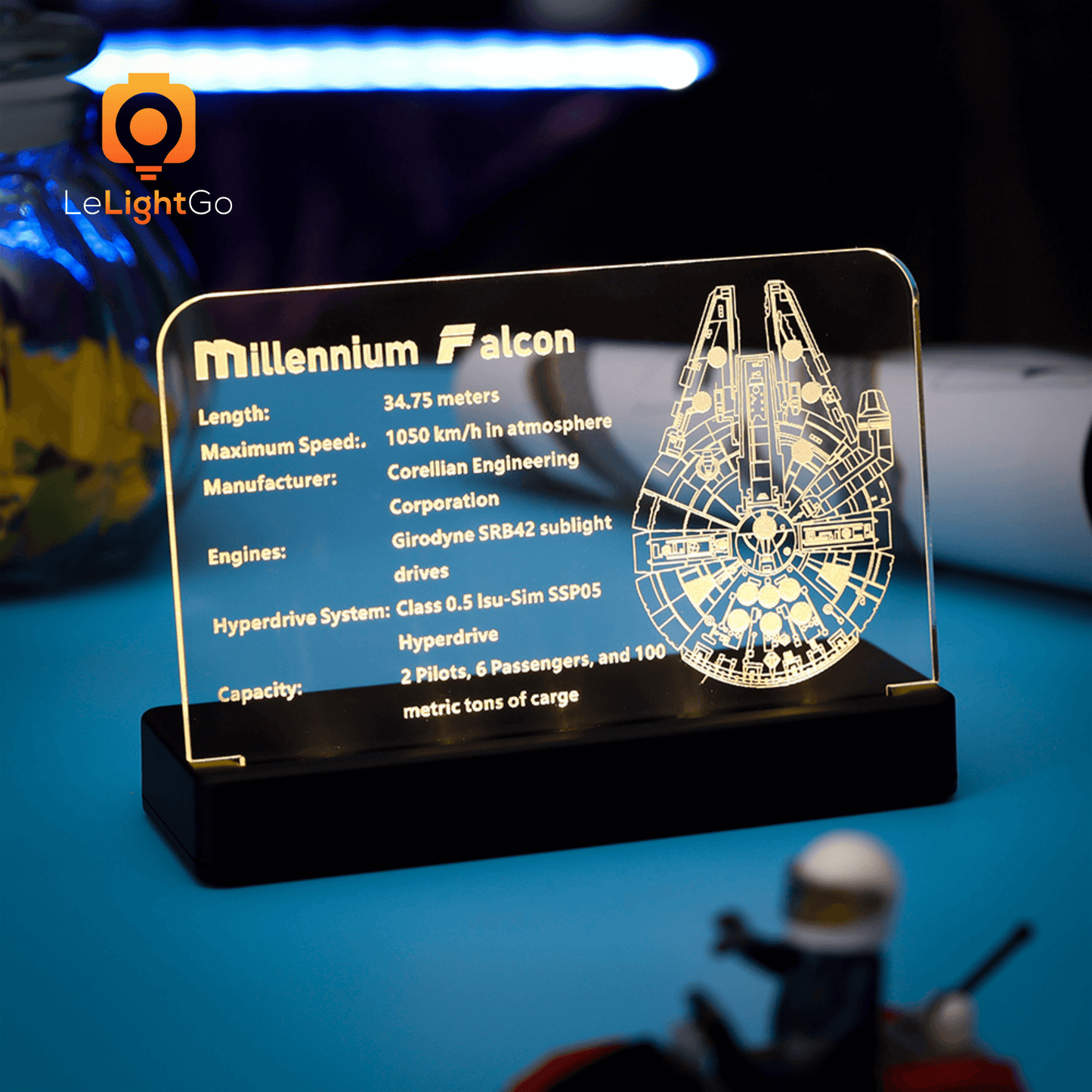 LED Nameplate for Star Wars UCS Millennium Falcon 75192