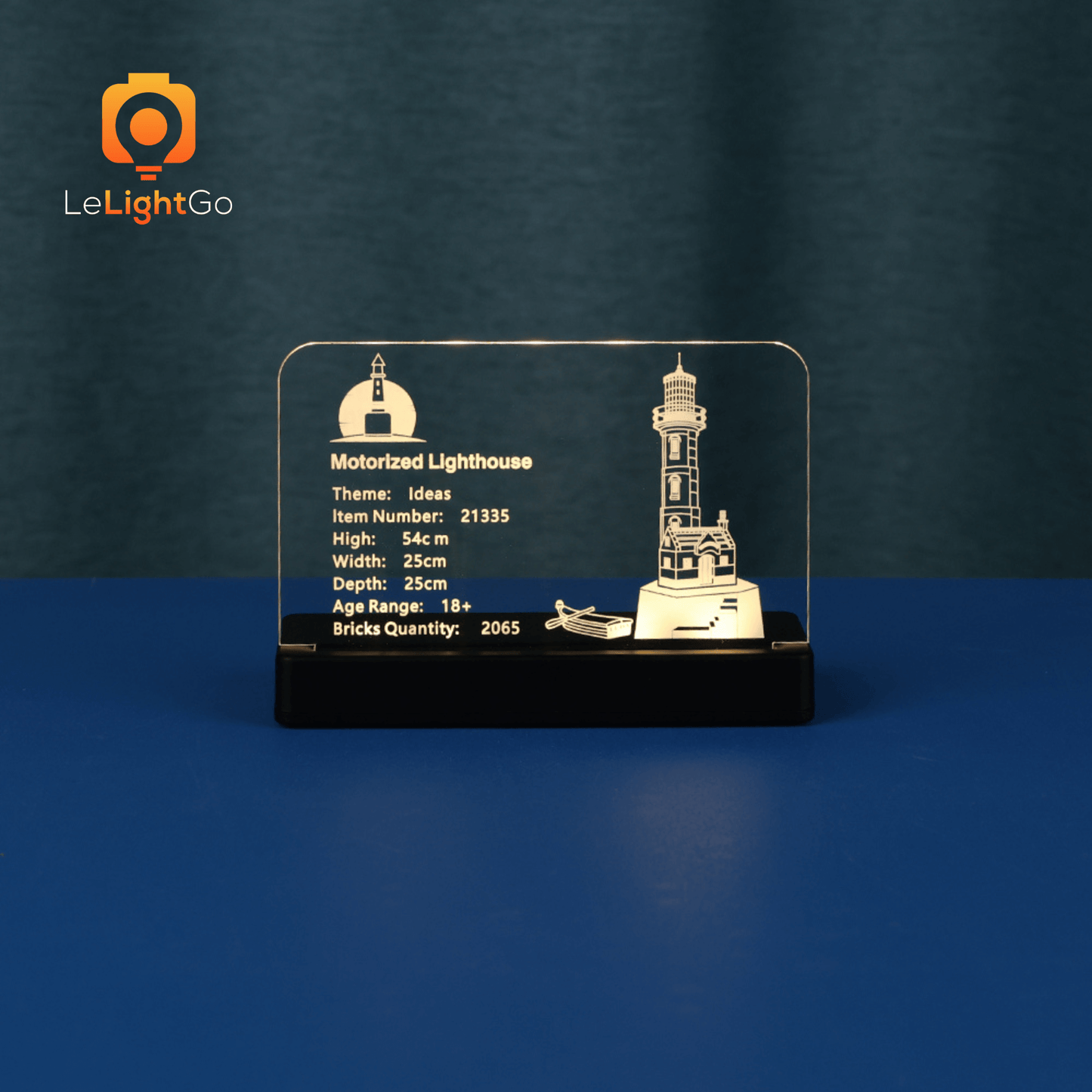 LED Nameplate for Motorized Lighthouse 21335