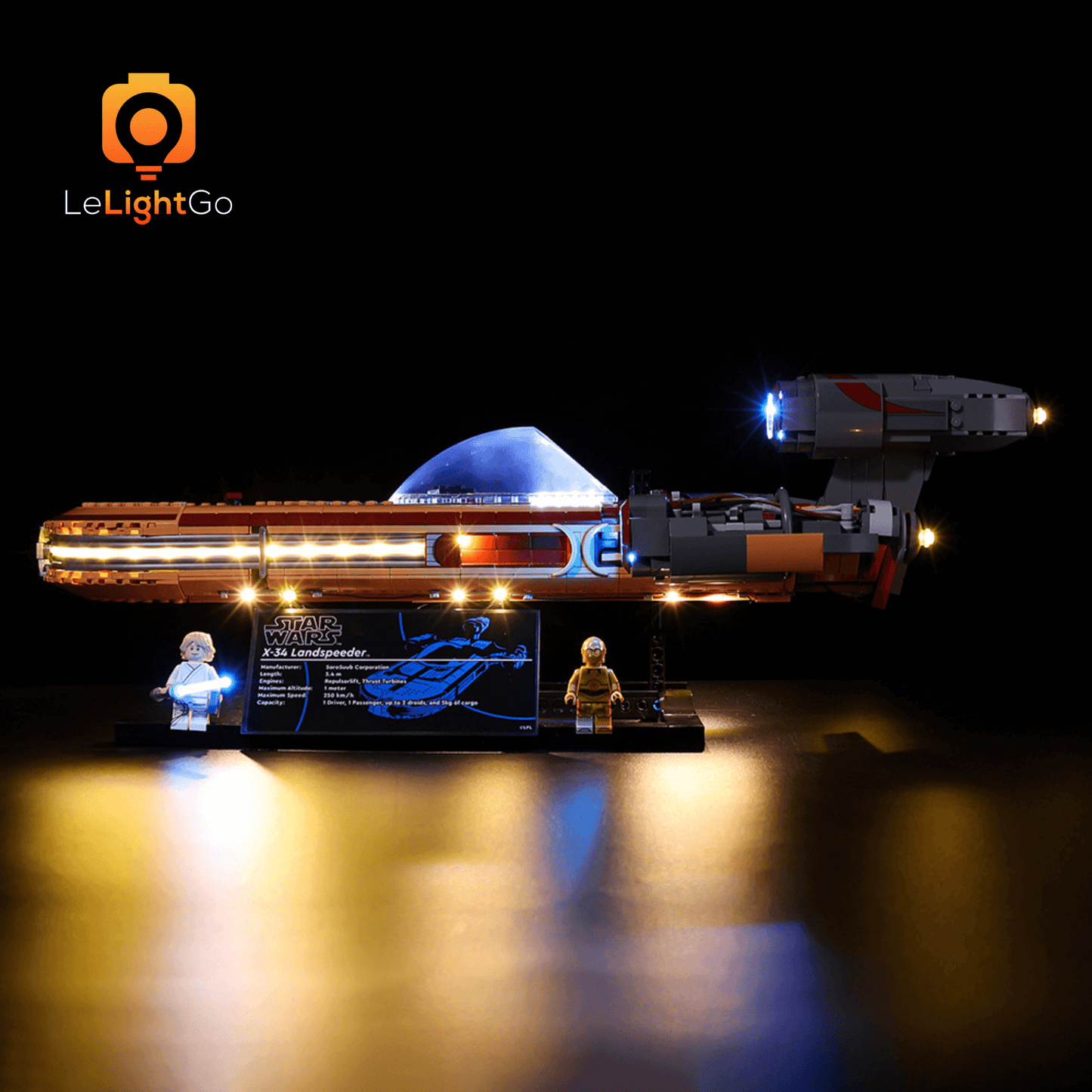Light Kit For Luke Skywalker’s Landspeeder 75341