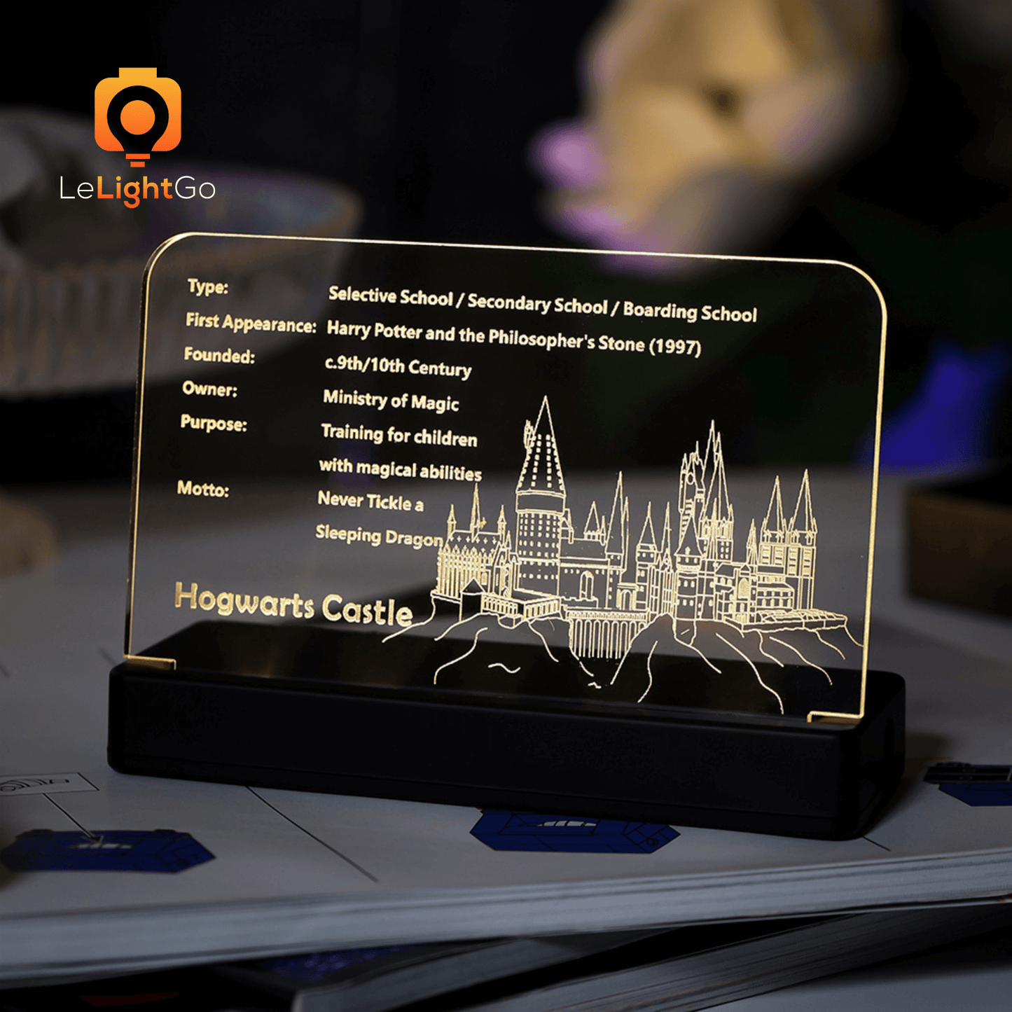 LED Nameplate for Hogwart's Castle 71043