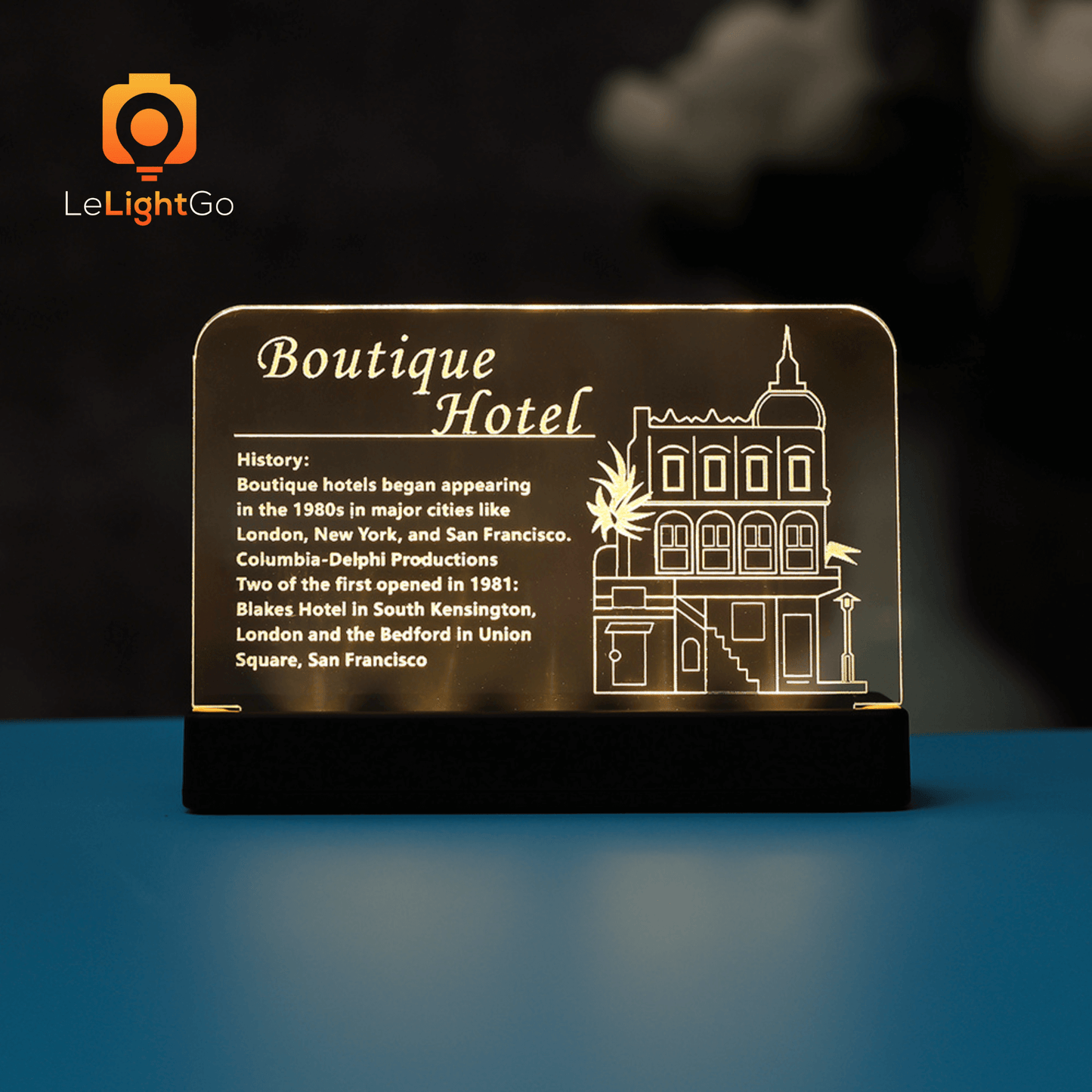 LED Nameplate for Boutique Hotel 10297