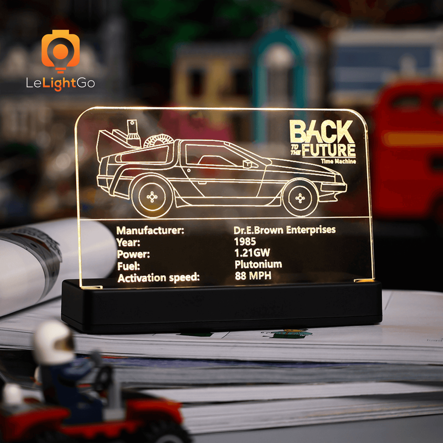 LED Nameplate for Back to the Future Time Machine 10300