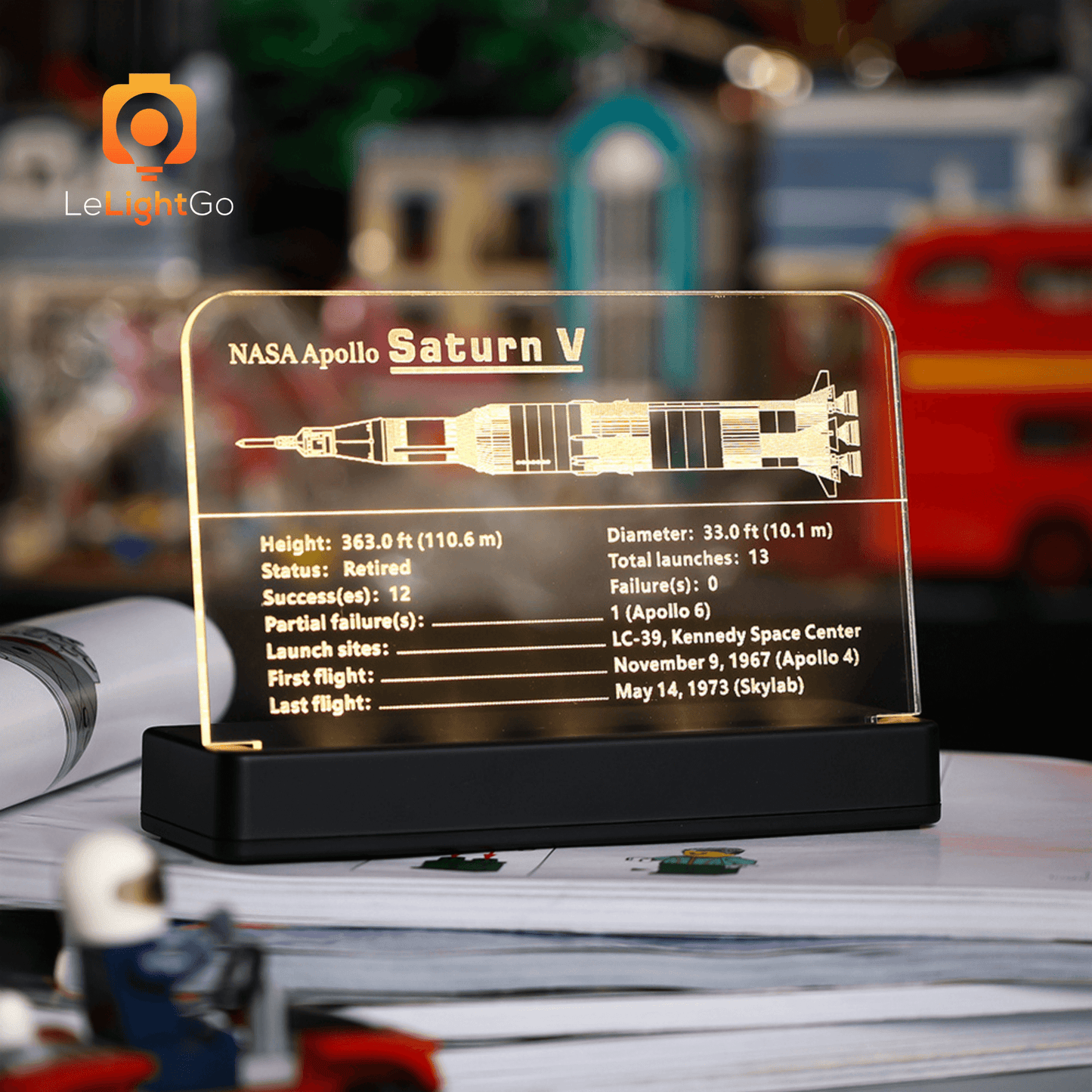 LED Nameplate for NASA Apollo Saturn V 21309