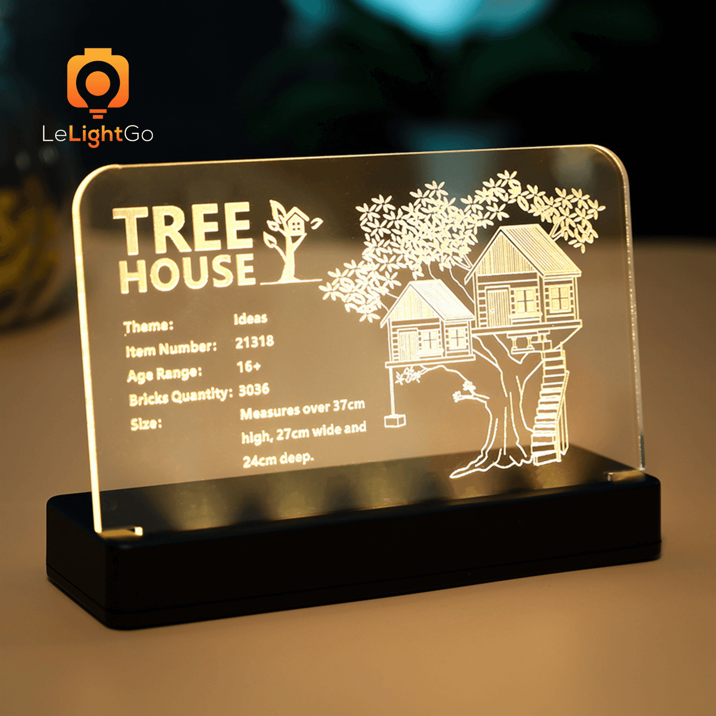 LED Nameplate for Tree House 21318