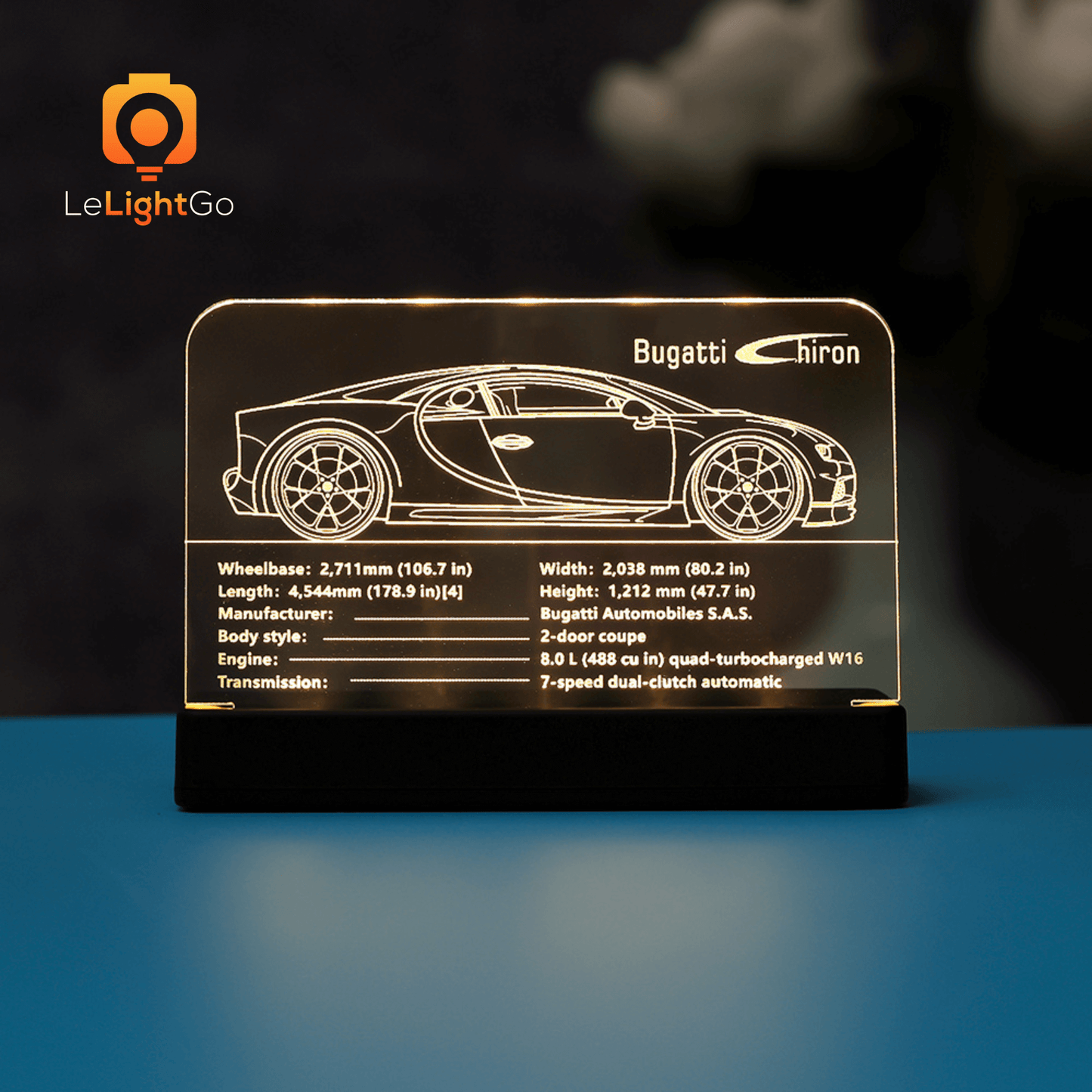 LED Nameplate for Bugatti Chiron 42083