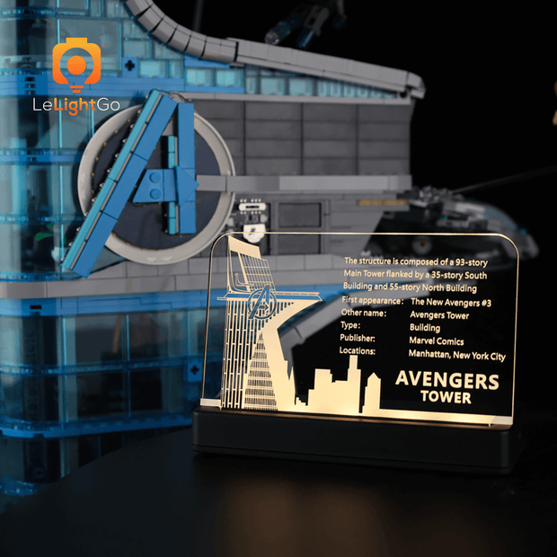 LED Nameplate for Avengers Tower 76269