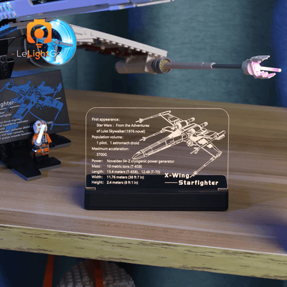 LED Nameplate for X-Wing Starfighter 75355