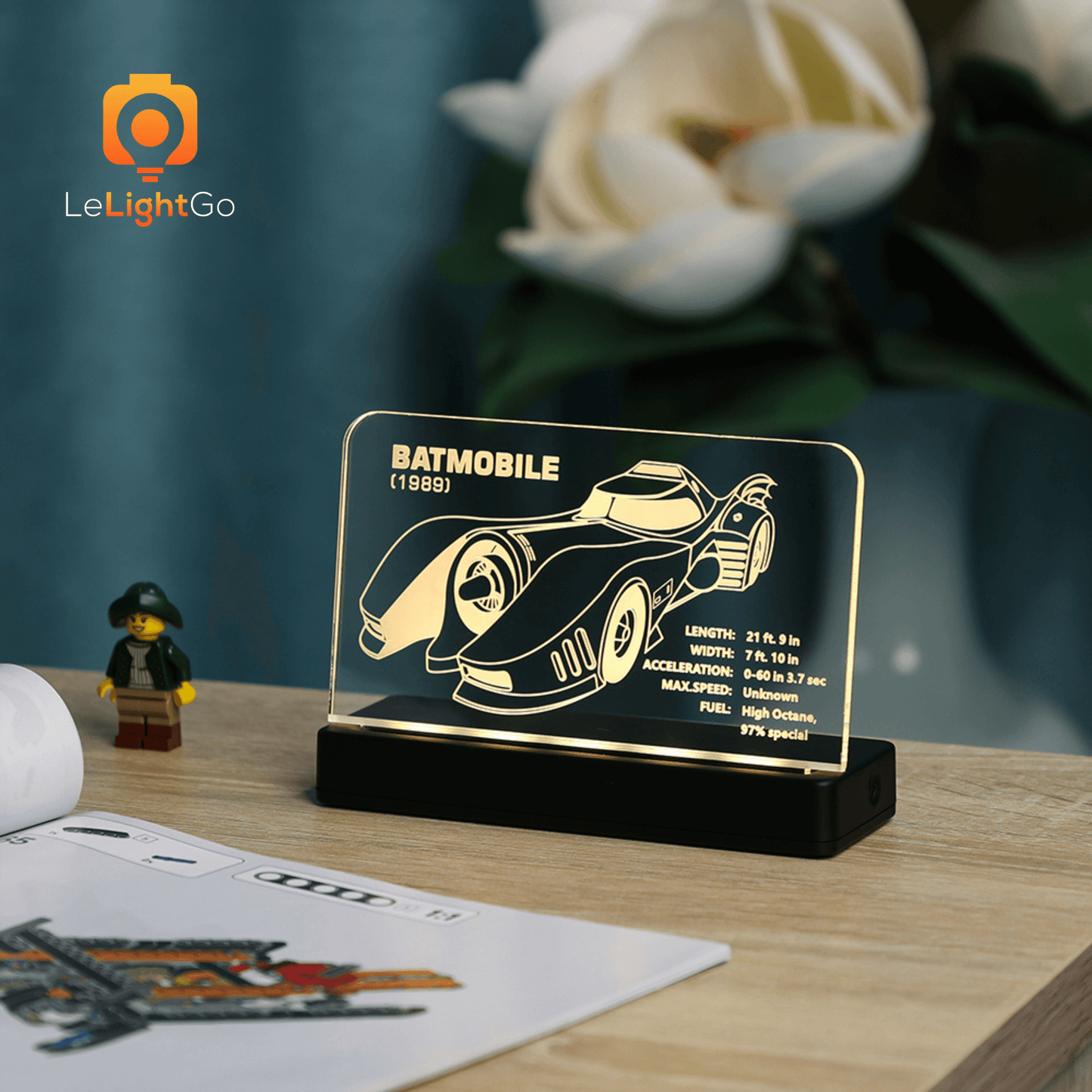 LED Nameplate for 1989 Batmobile 76139