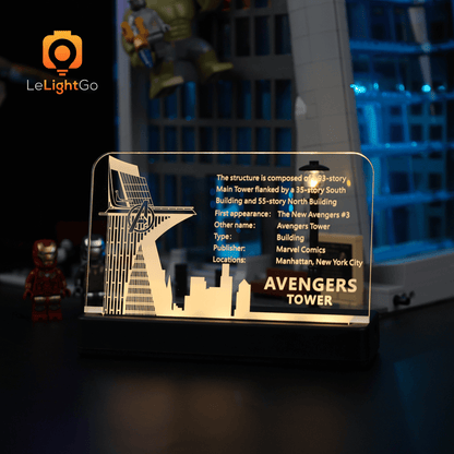 LED Nameplate for Avengers Tower 76269