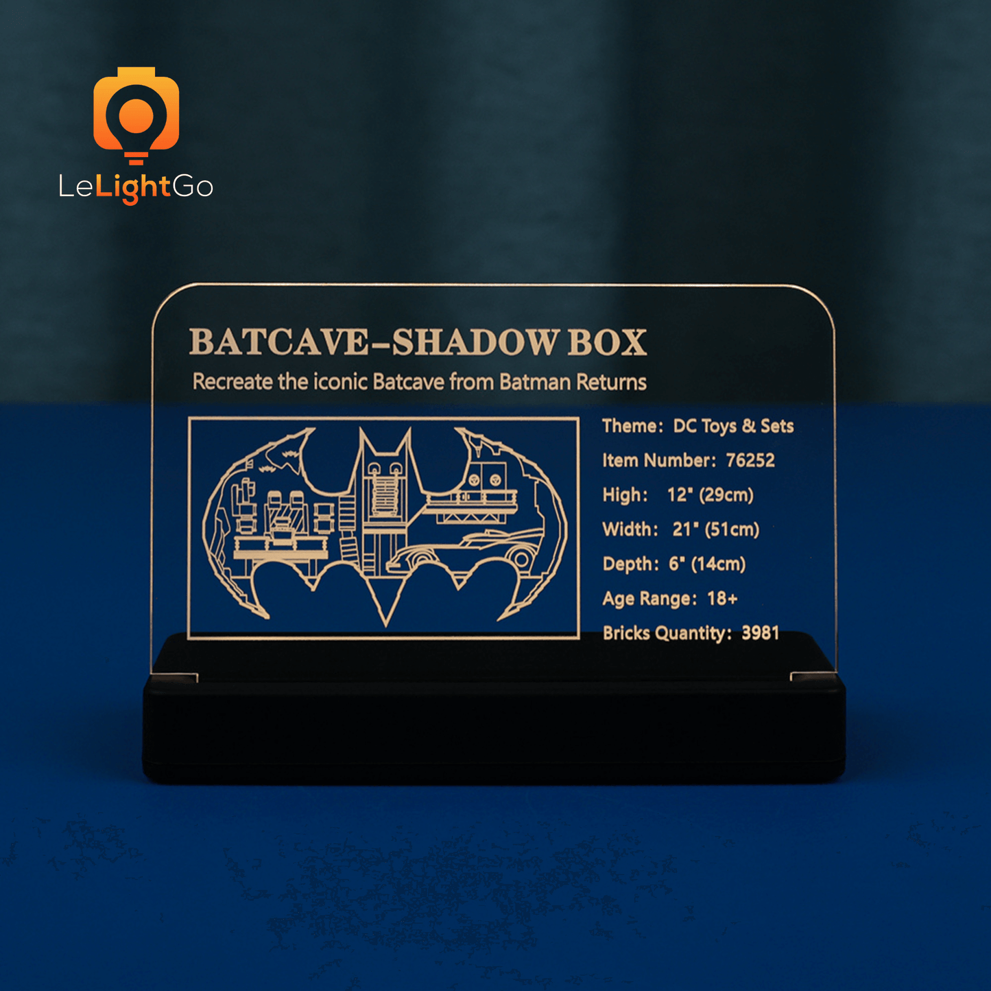 LED Nameplate for Batcave –  Shadow Box 76252