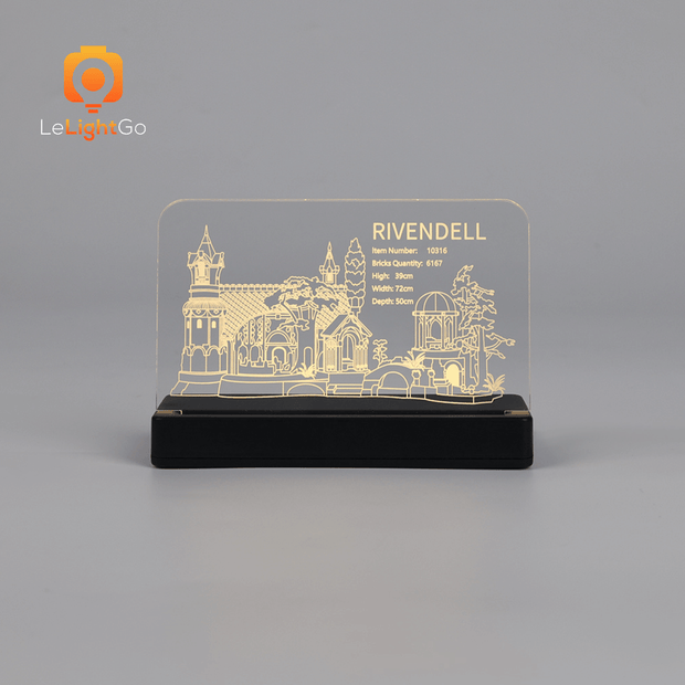 LED Nameplate for THE LORD OF THE RINGS: RIVENDELL 10316
