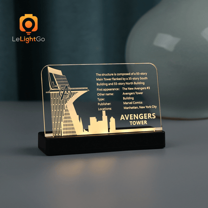 LED Nameplate for Avengers Tower 76269