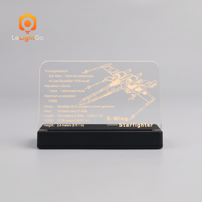 LED Nameplate for X-Wing Starfighter 75355