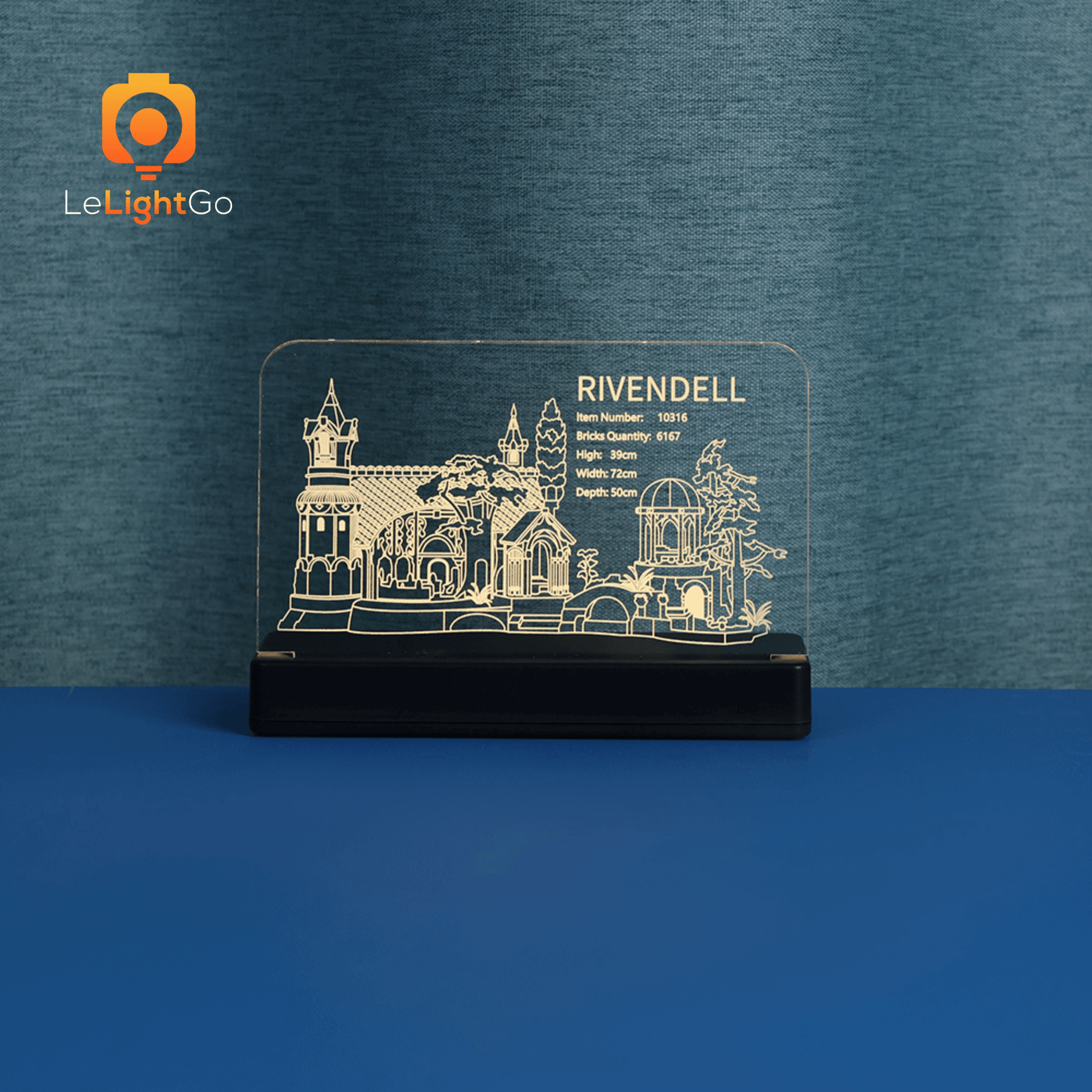 ルイページ LED Nameplate for THE LORD OF THE RINGS: RIVENDELL 10316 – LeLightGo