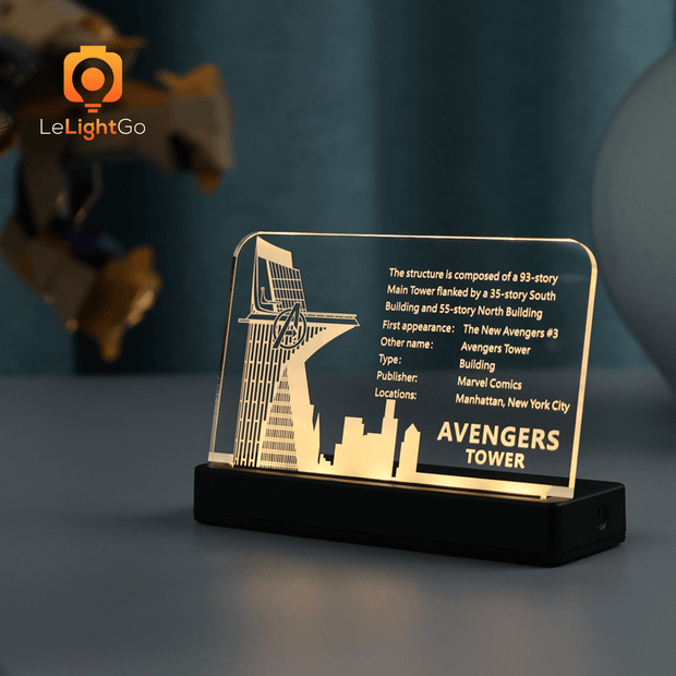 LED Nameplate for Avengers Tower 76269