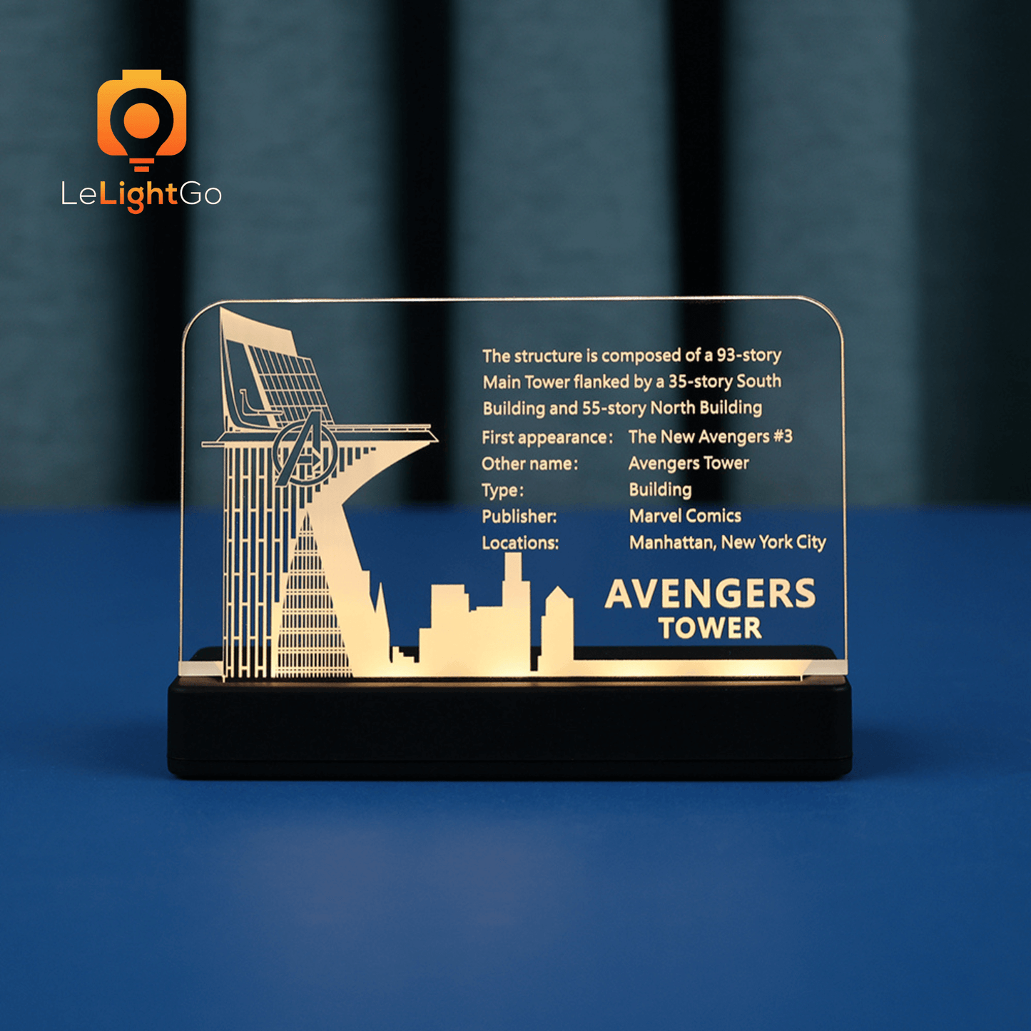 LED Nameplate for Avengers Tower 76269