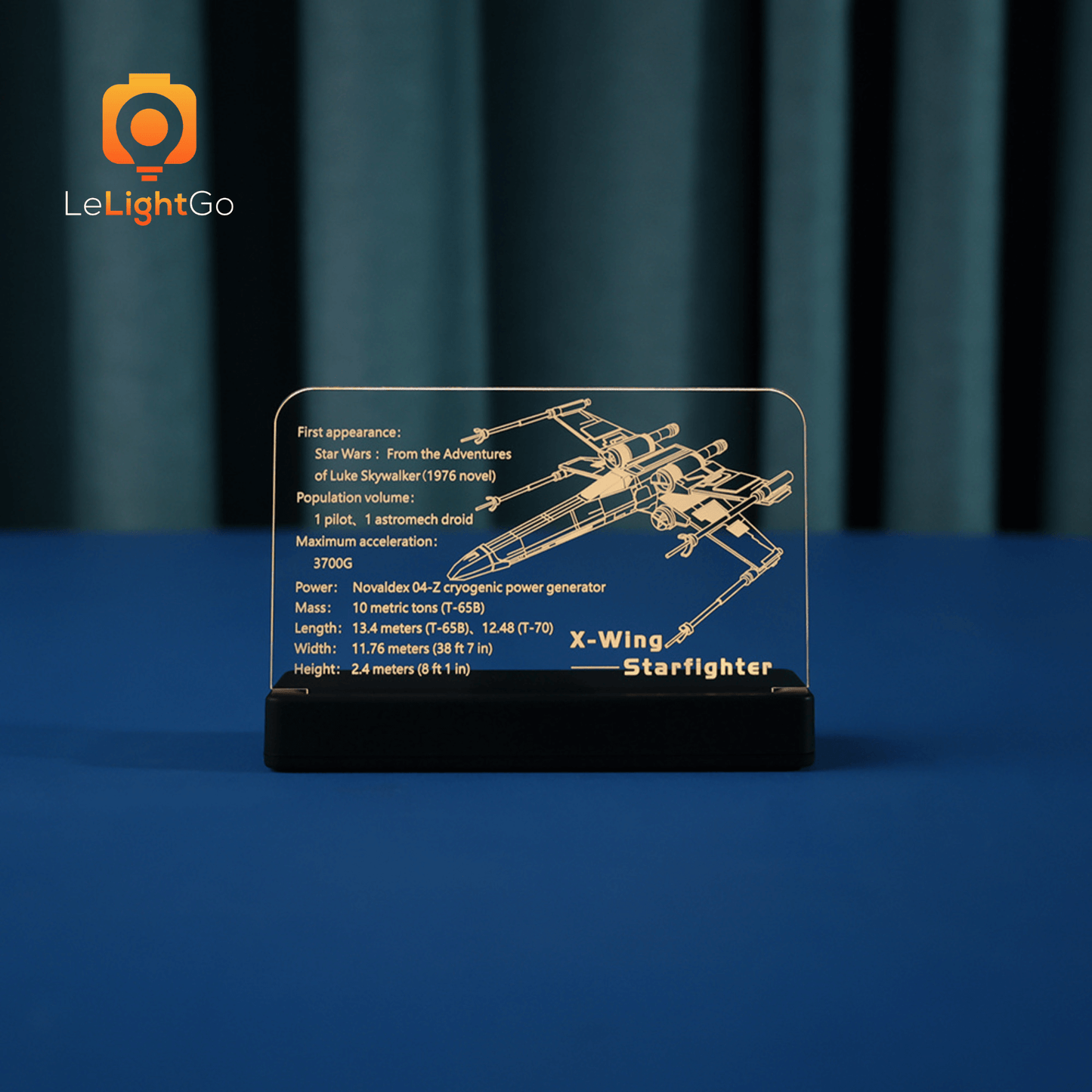 LED Nameplate for X-Wing Starfighter 75355