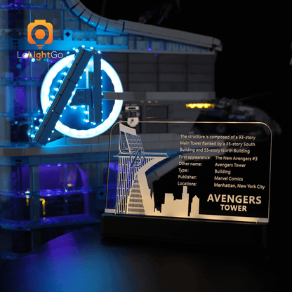 LED Nameplate for Avengers Tower 76269