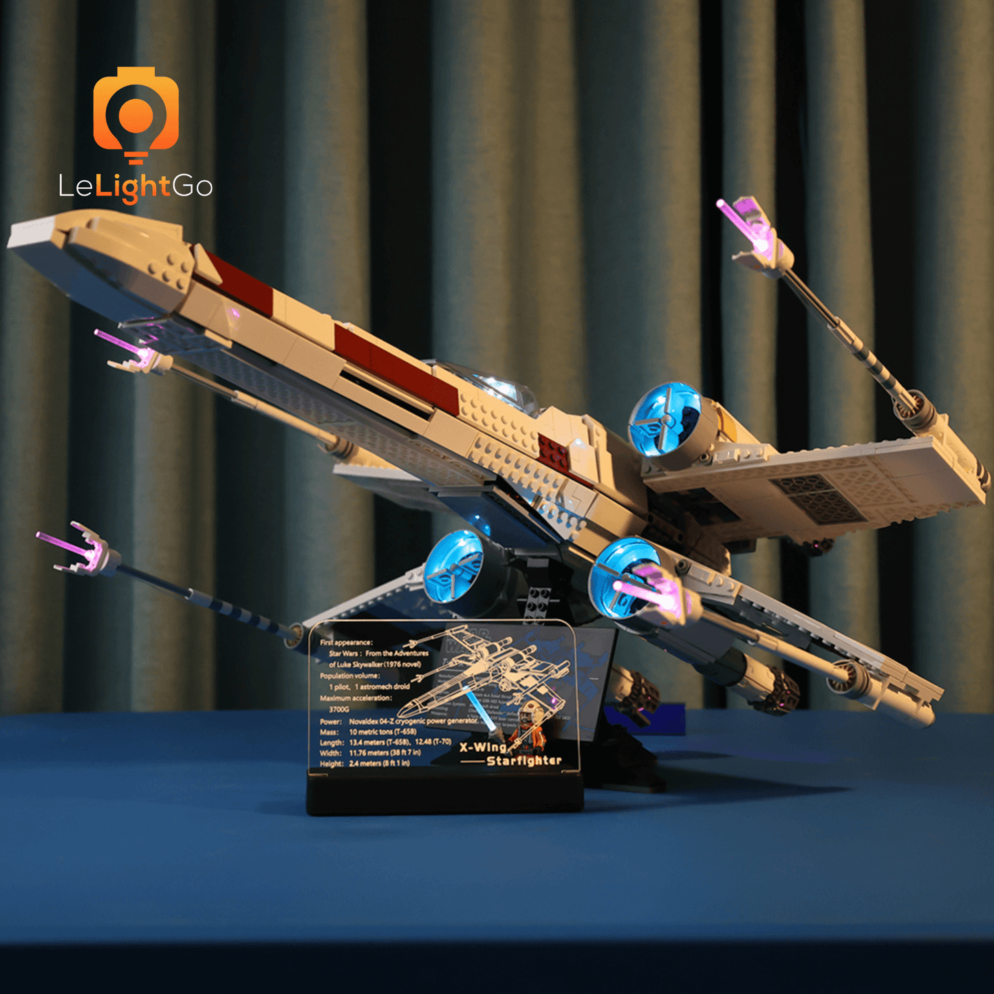 LED Nameplate for X-Wing Starfighter 75355