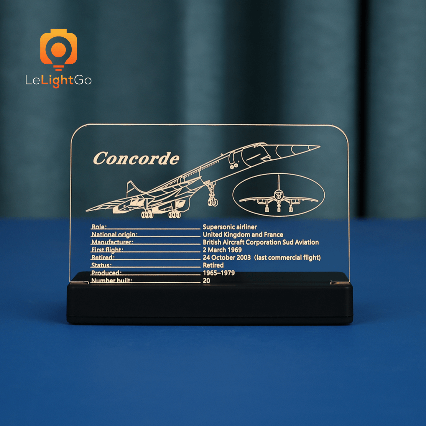 LED Nameplate for Concorde 10318