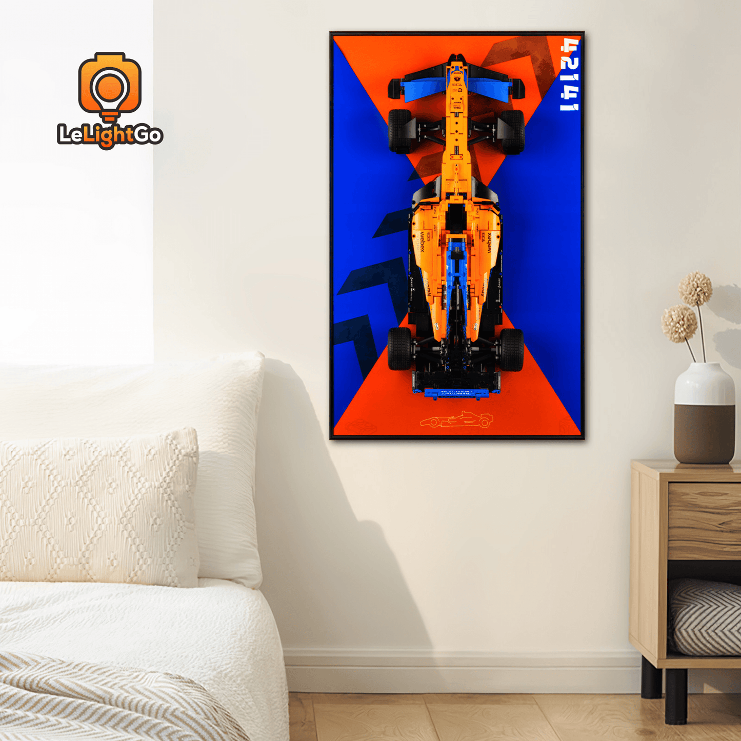 Display Wall-Mount for McLaren Formula 1 Race Car 42141