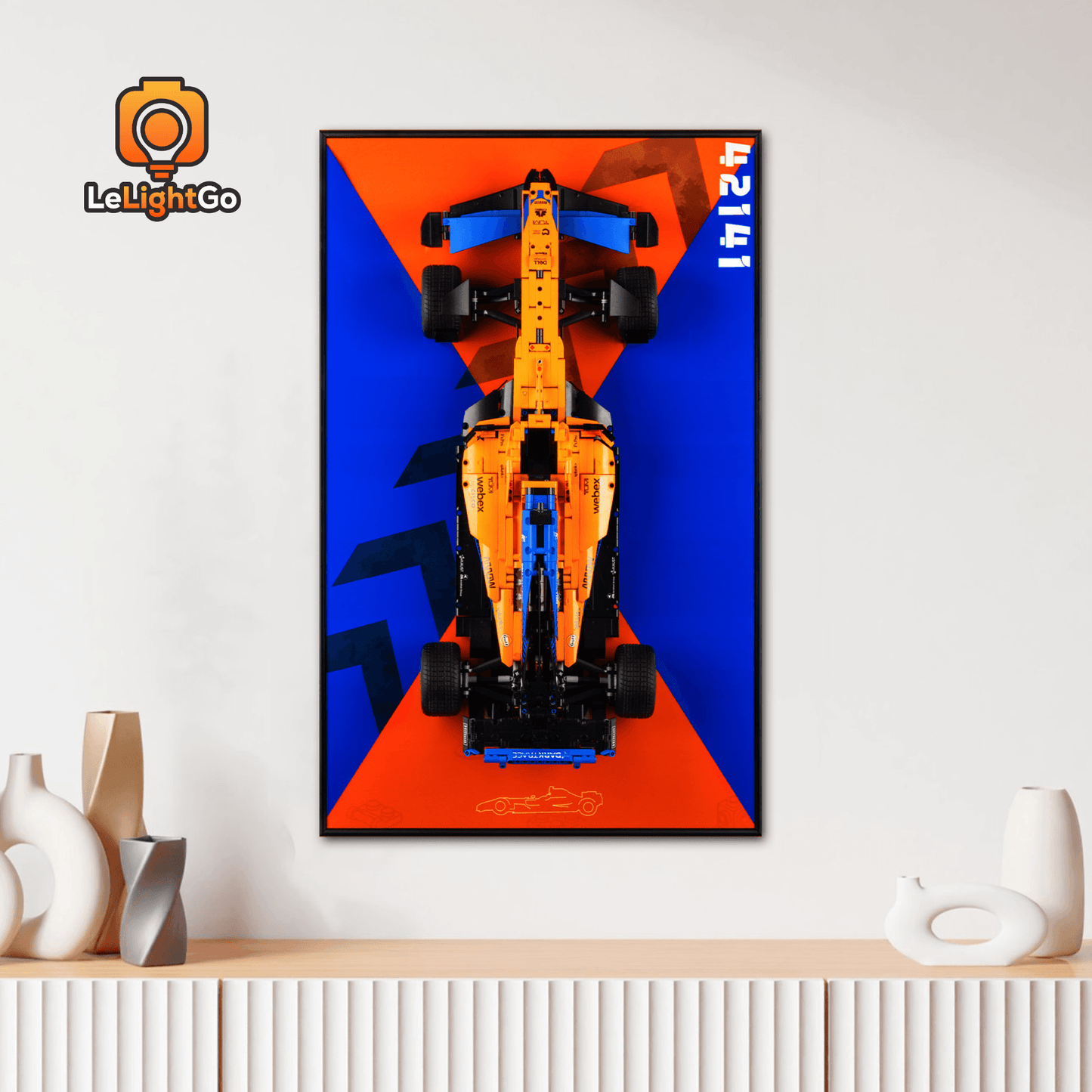 Display Wall-Mount for McLaren Formula 1 Race Car 42141